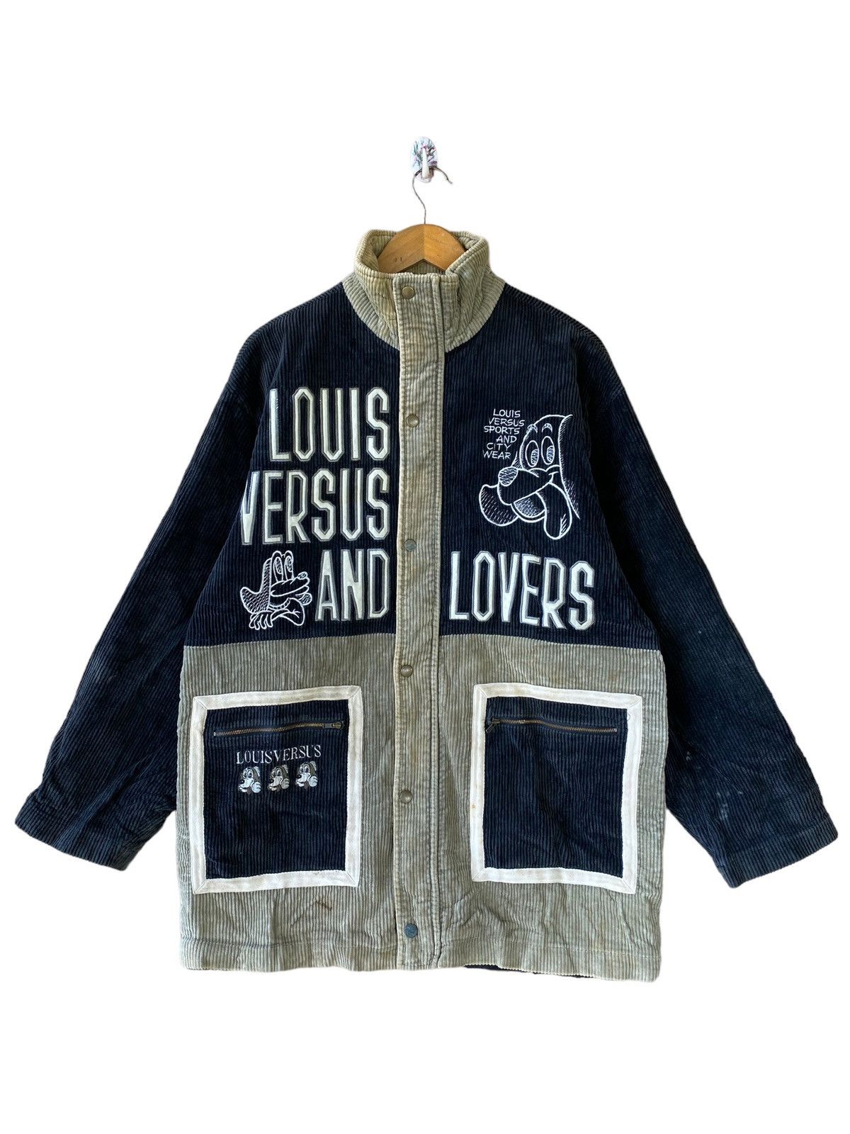 image of louis Versus Vintage Corduroy Jacket in Mix, Men's (Size Large)