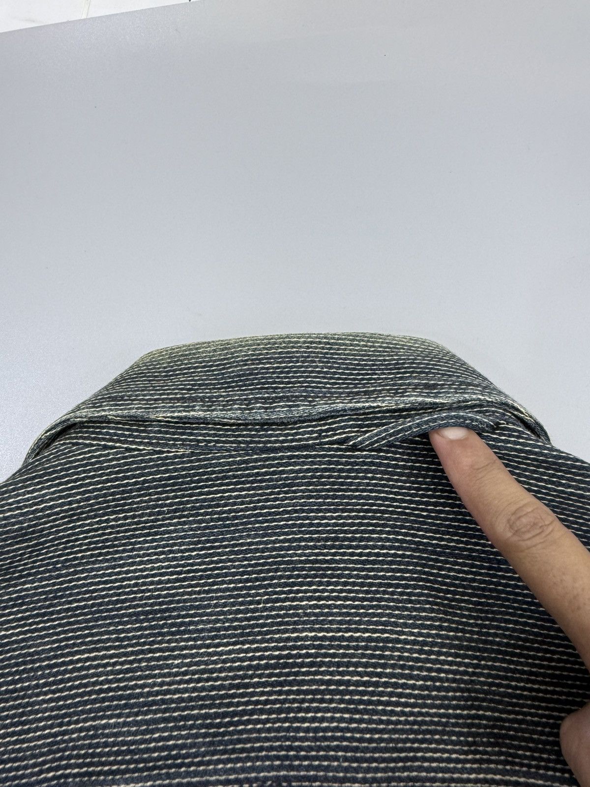 45rpm Vintage 45RPM Wabash Pinstripe Indigo Trucker Denim Jacket Size US M / EU 48-50 / 2 - 18 Thumbnail