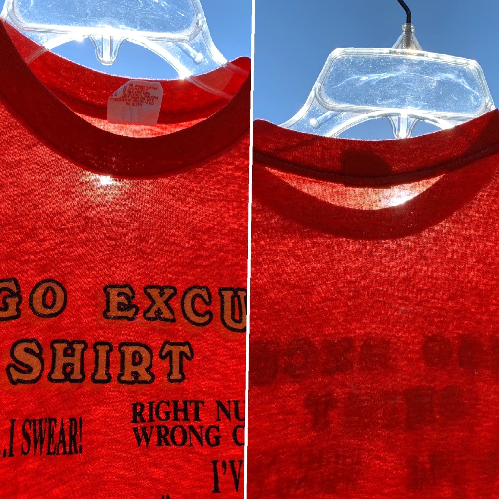 Vintage VINTAGE Royal First Class Shirt Men L Red Bingo Excuse Shirt Graphic Tee 1980s Size US L / EU 52-54 / 3 - 4 Thumbnail
