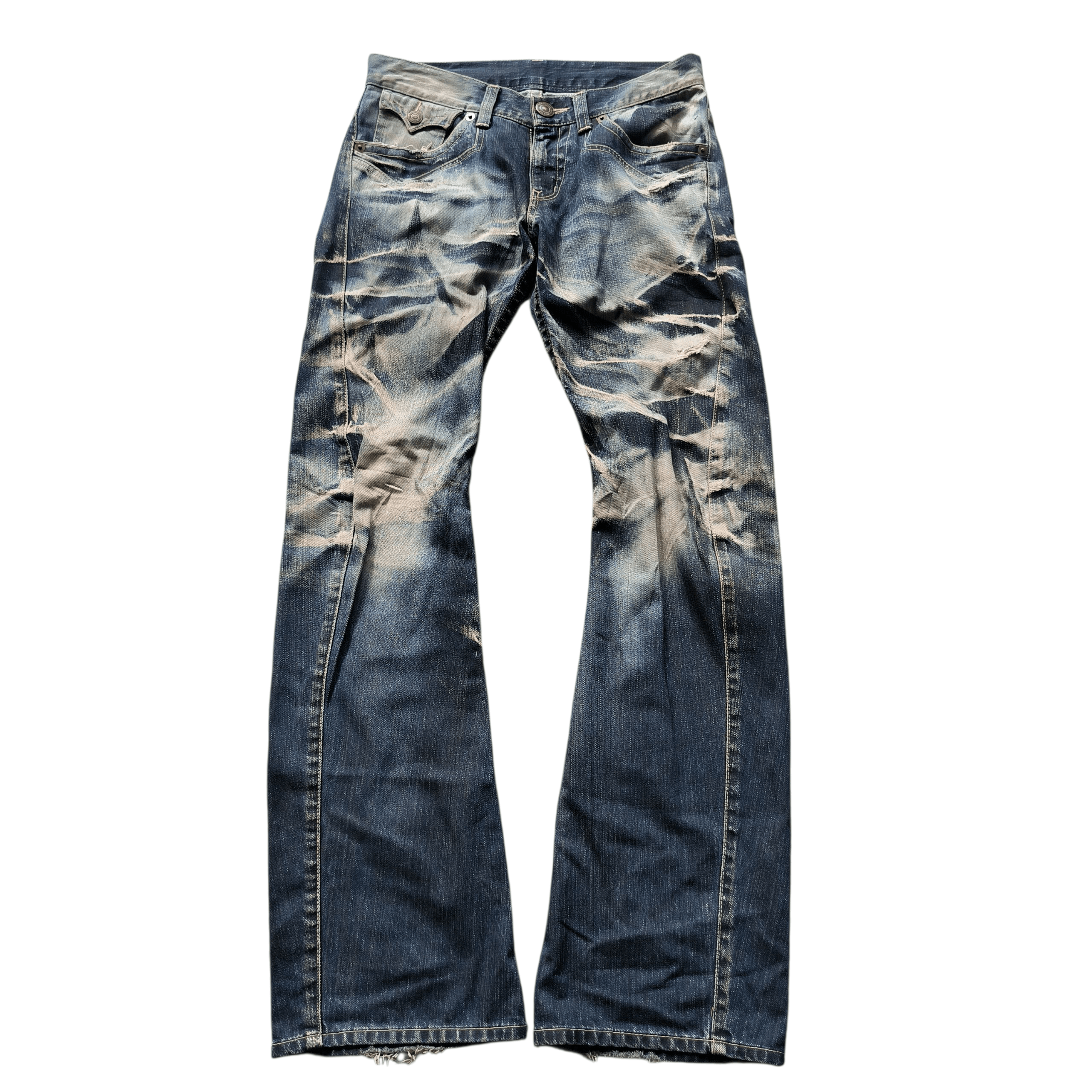 Vintage 2000s RATTLE TRAP Distressed Flared Jeans