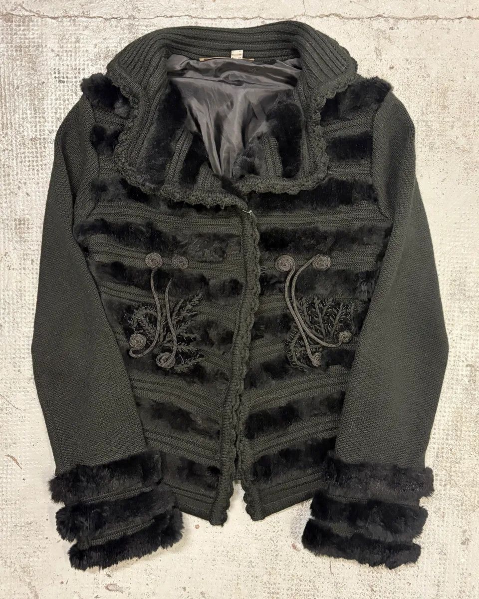 Roberto Cavalli 2000s Roberto Cavalli Black Wool Embroidered Blazer Jacket Size M / US 6-8 / IT 42-44 - 1 Thumbnail
