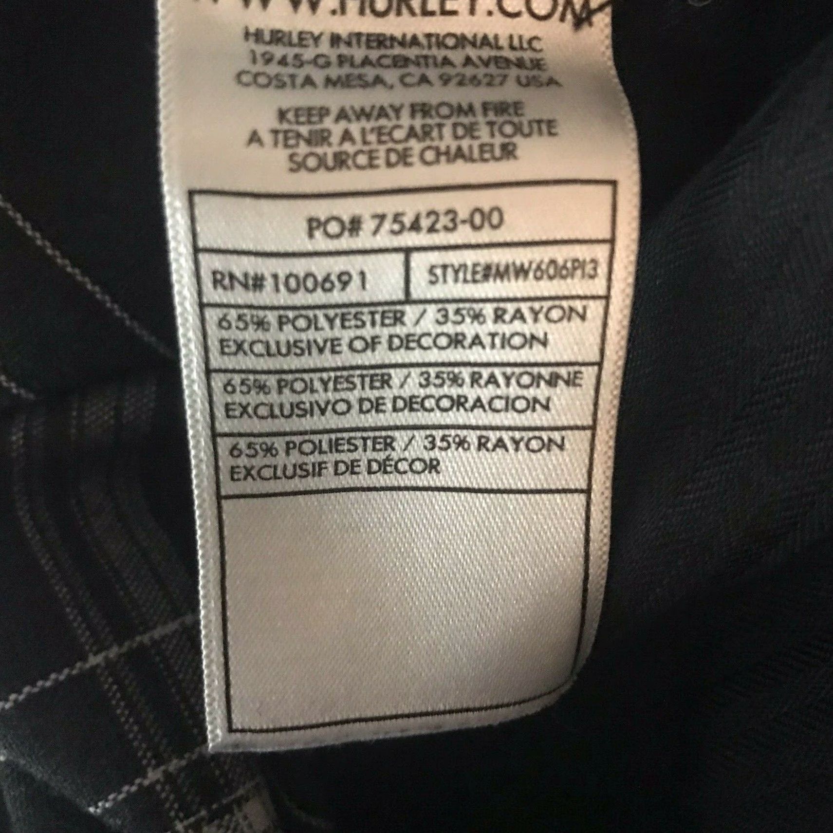 Hurley Hurley Shorts Mens Sz 30 Chino Gray Black Plaid Flat Front Bermuda Skate Shirt? Size US 30 / EU 46 - 4 Thumbnail
