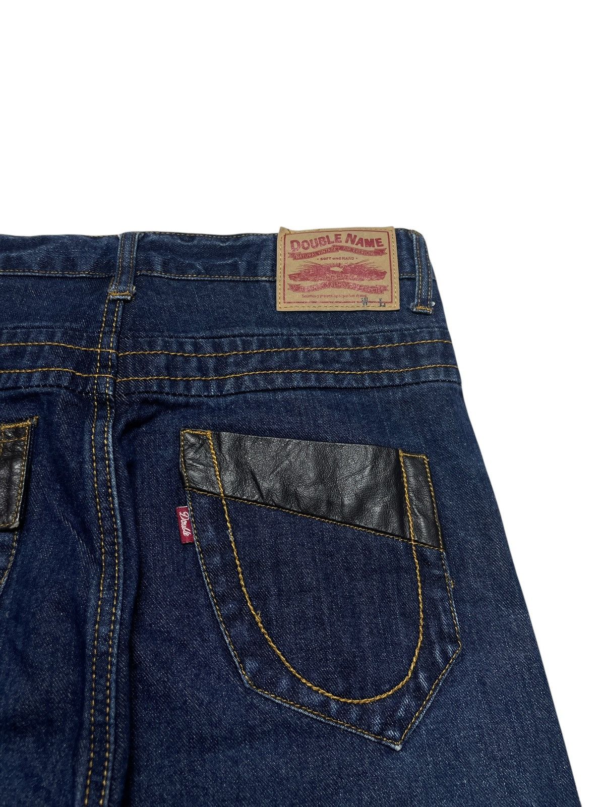 Tornado Mart 2000’s Double Name - Curve W/ Leather Pocket Pants Size US 30 / EU 46 - 16 Thumbnail