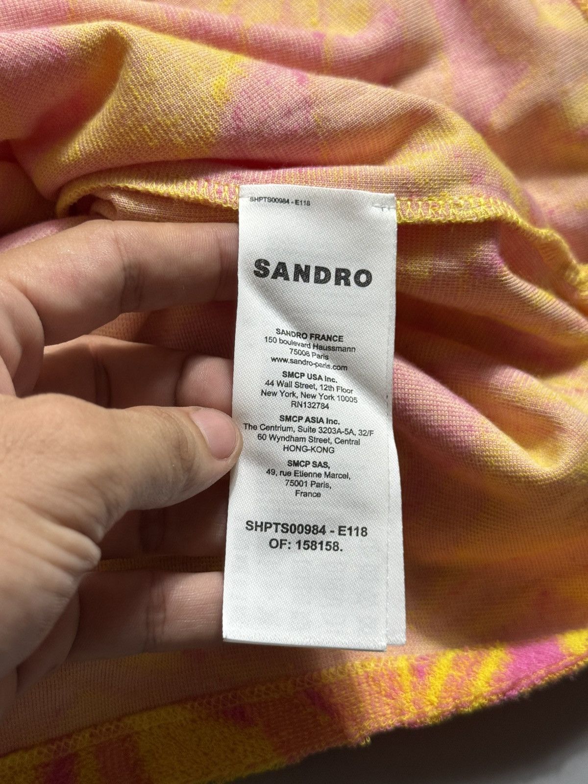 Sandro Sandro - Psychedelic print Terry Polo shirt Size US M / EU 48-50 / 2 - 7 Thumbnail