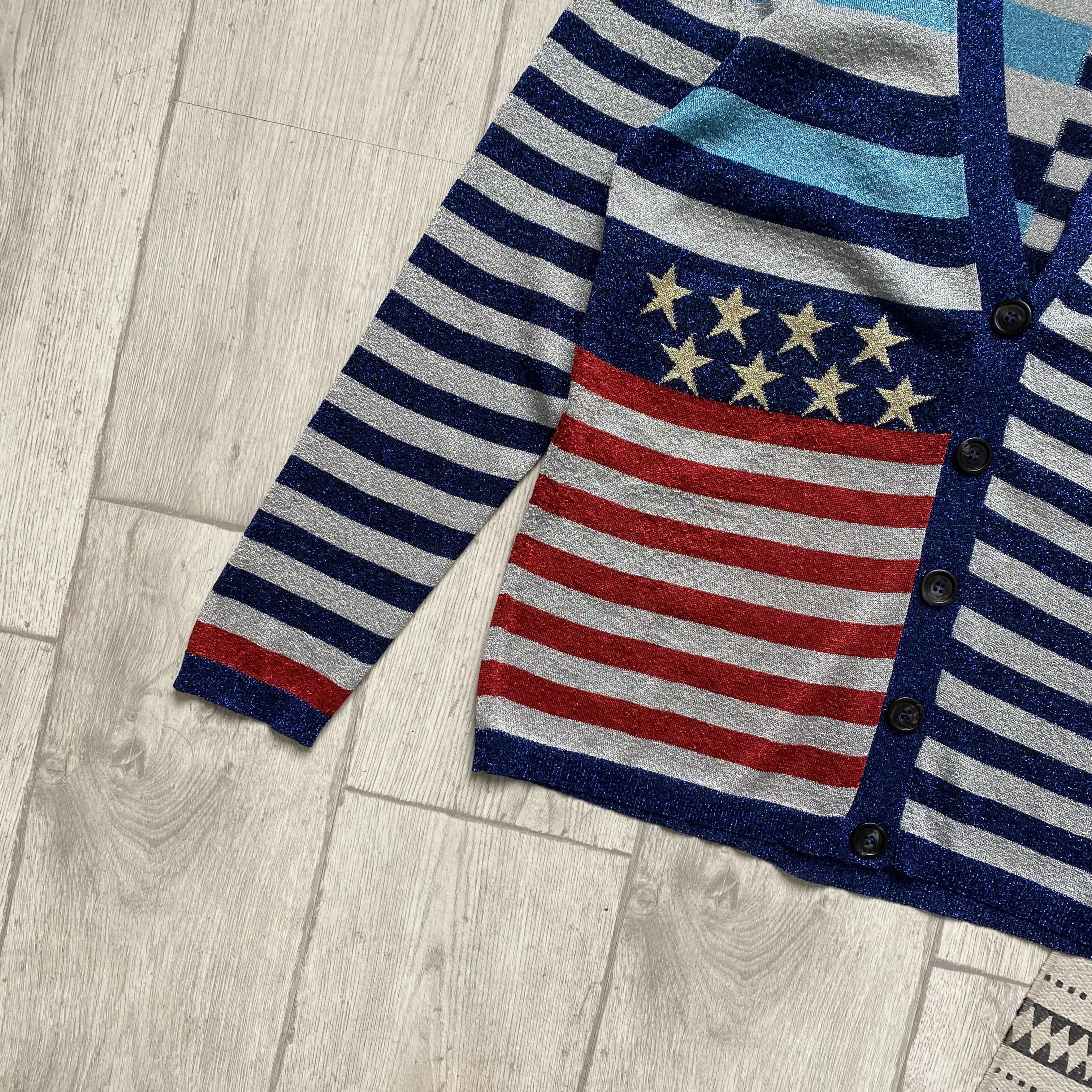 Tommy Hilfiger 🇺🇸 RRP 330$ Luxury Tommy Hilfiger USA flag cardigan Premiu Size M / US 6-8 / IT 42-44 - 3 Thumbnail