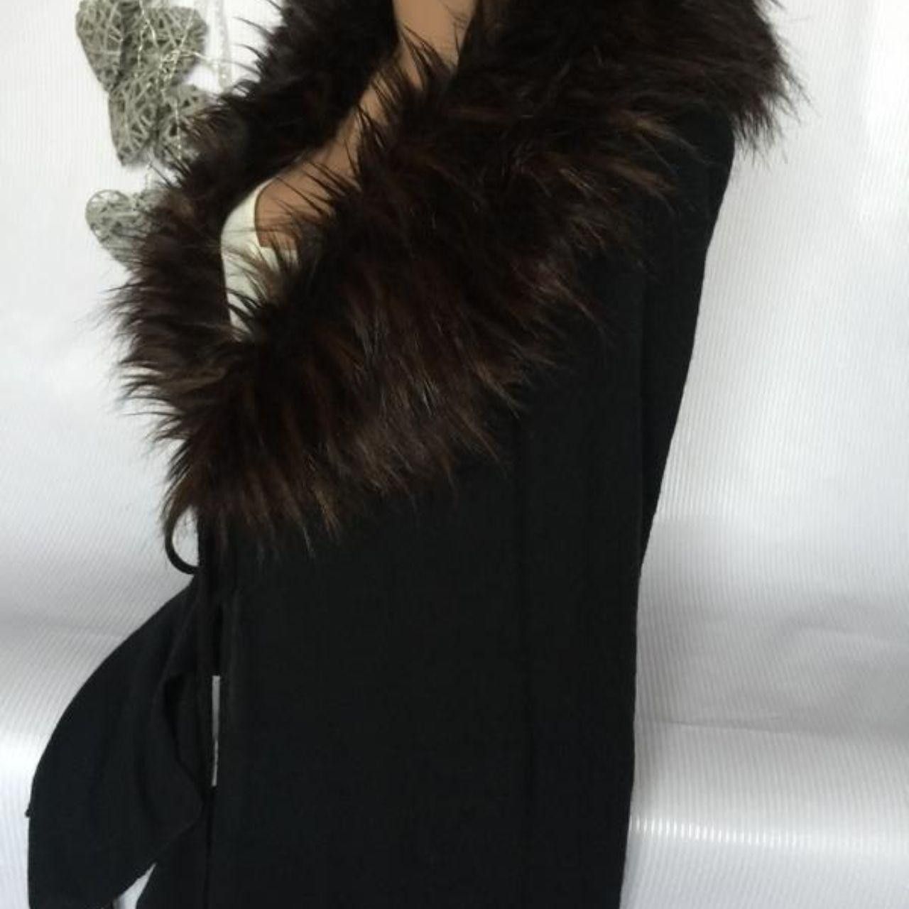 Other Cardigan with fur collar sz L Size L / US 10 / IT 46 - 2 Thumbnail