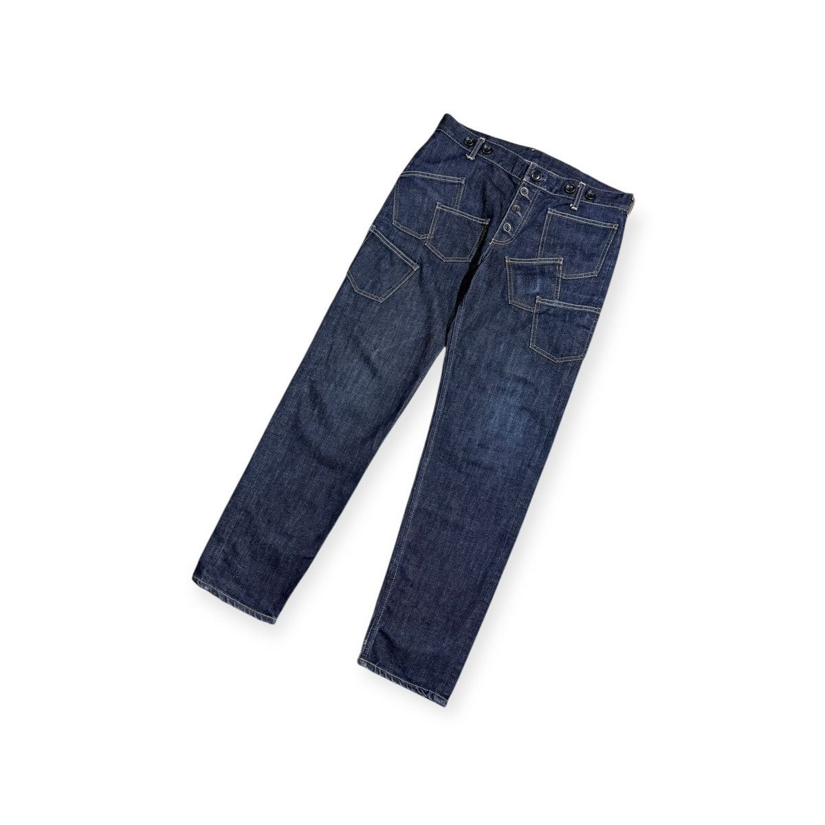 Frapbois Frapbois Multipocket Blue Denim Jeans Size US 33 - 6 Thumbnail