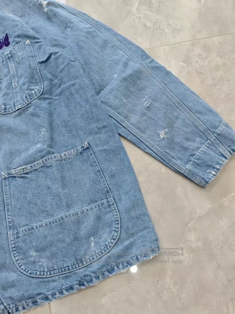 Needles Needles Embroidered single row long sleeve denim jacket Size US L / EU 52-54 / 3 - 5 Thumbnail