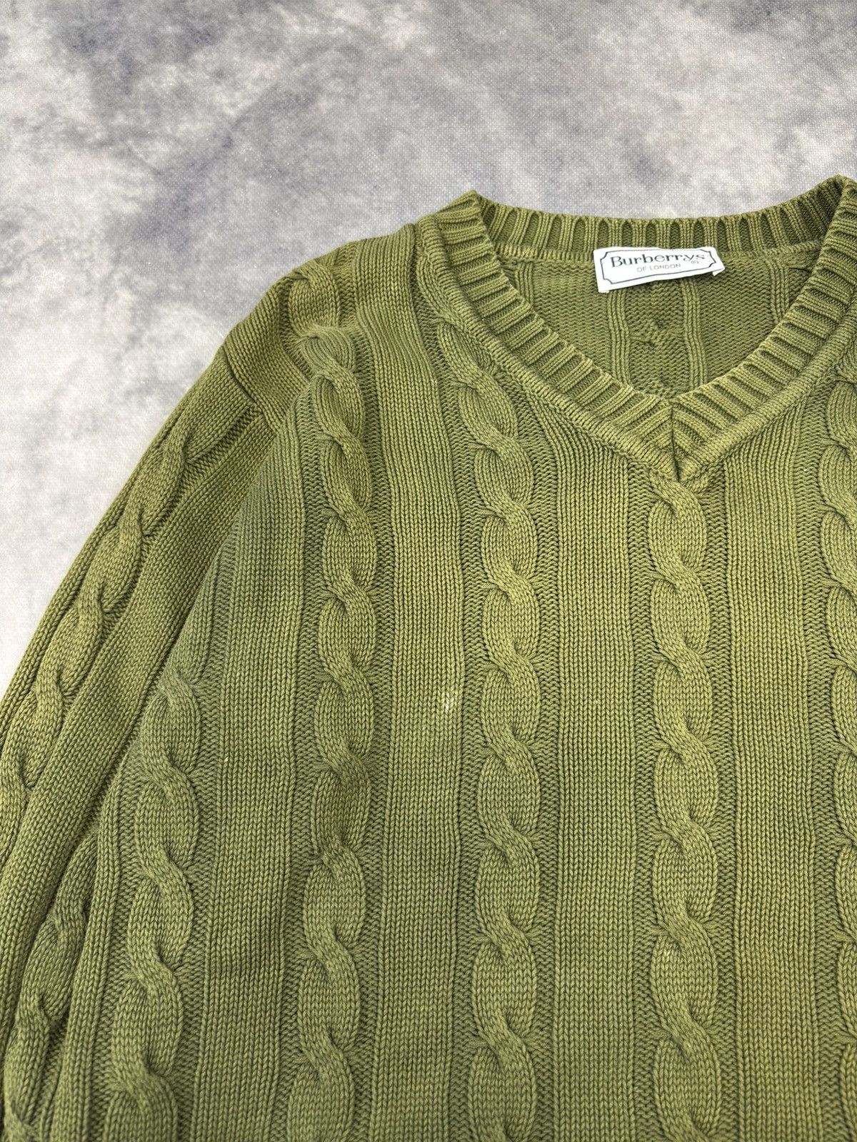 Burberry × Vintage Vintage Burberry Burberrys Sweater Cable Designer Luxury Size US M / EU 48-50 / 2 - 3 Thumbnail