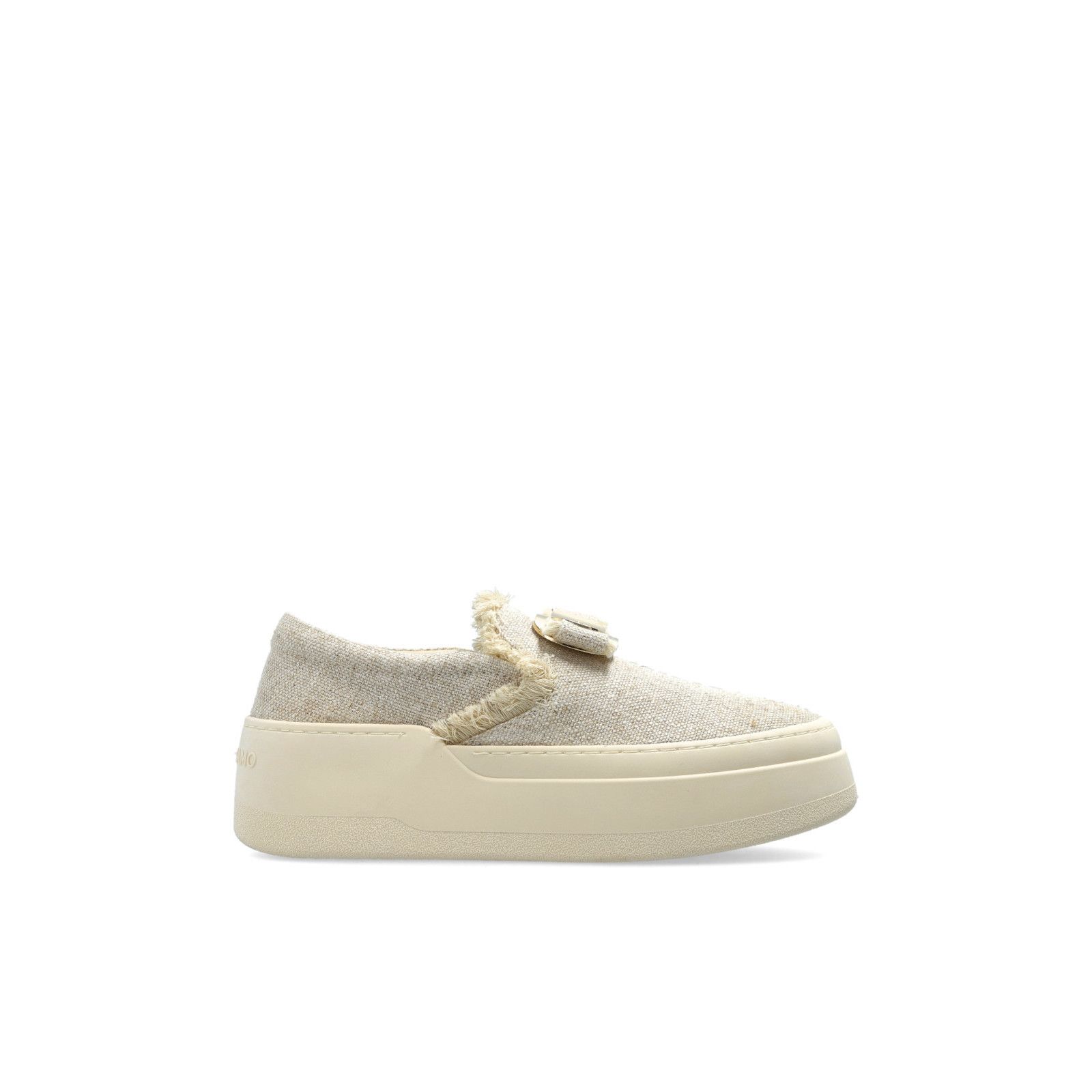 FERRAGAMO Cristal Beige Platform Shoes New & Authentic (Wome