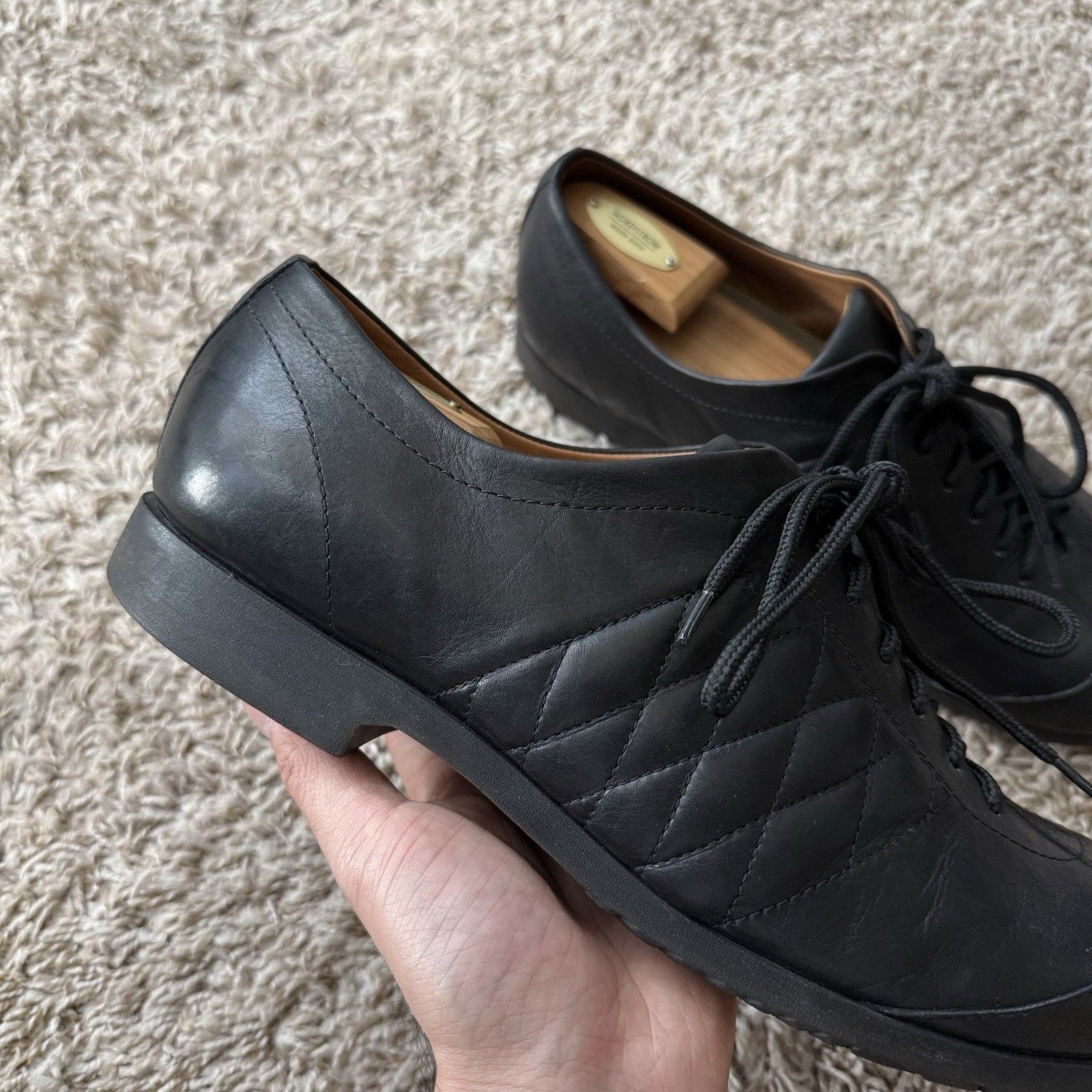 Dries Van Noten RARE Dries Van Noten Quilted Black Leather Dress Shoes 11.5 Size US 11.5 / EU 44-45 - 8 Thumbnail