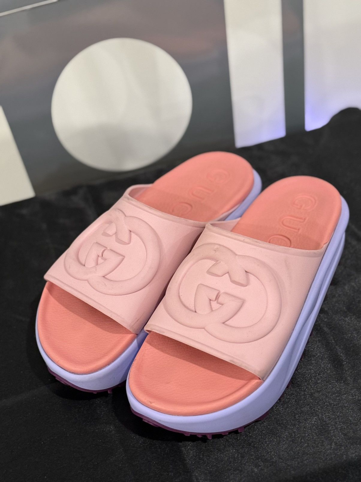 Gucci Gucci GG logo Platform Slides Size US 9 / IT 39 - 2 Thumbnail