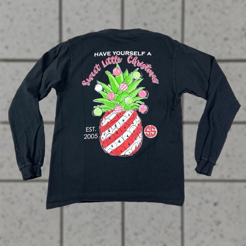 Vintage VINTAGE Simply Southern Black Longsleeve Shirt M Women Christmas Crew Neck Cotton Solid Size M / US 6-8 / IT 42-44 - 1 Thumbnail