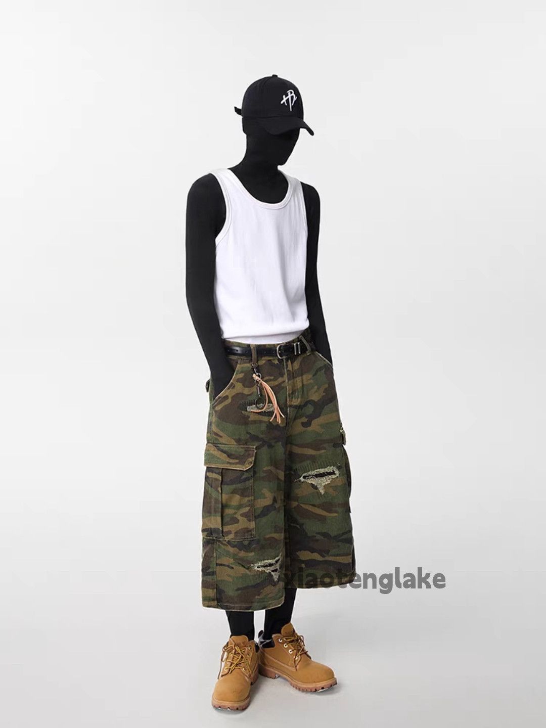 Vintage Otl Balenciaga Loewe style loose ripped cargo camo shorts Size US 30 / EU 46 - 3 Thumbnail