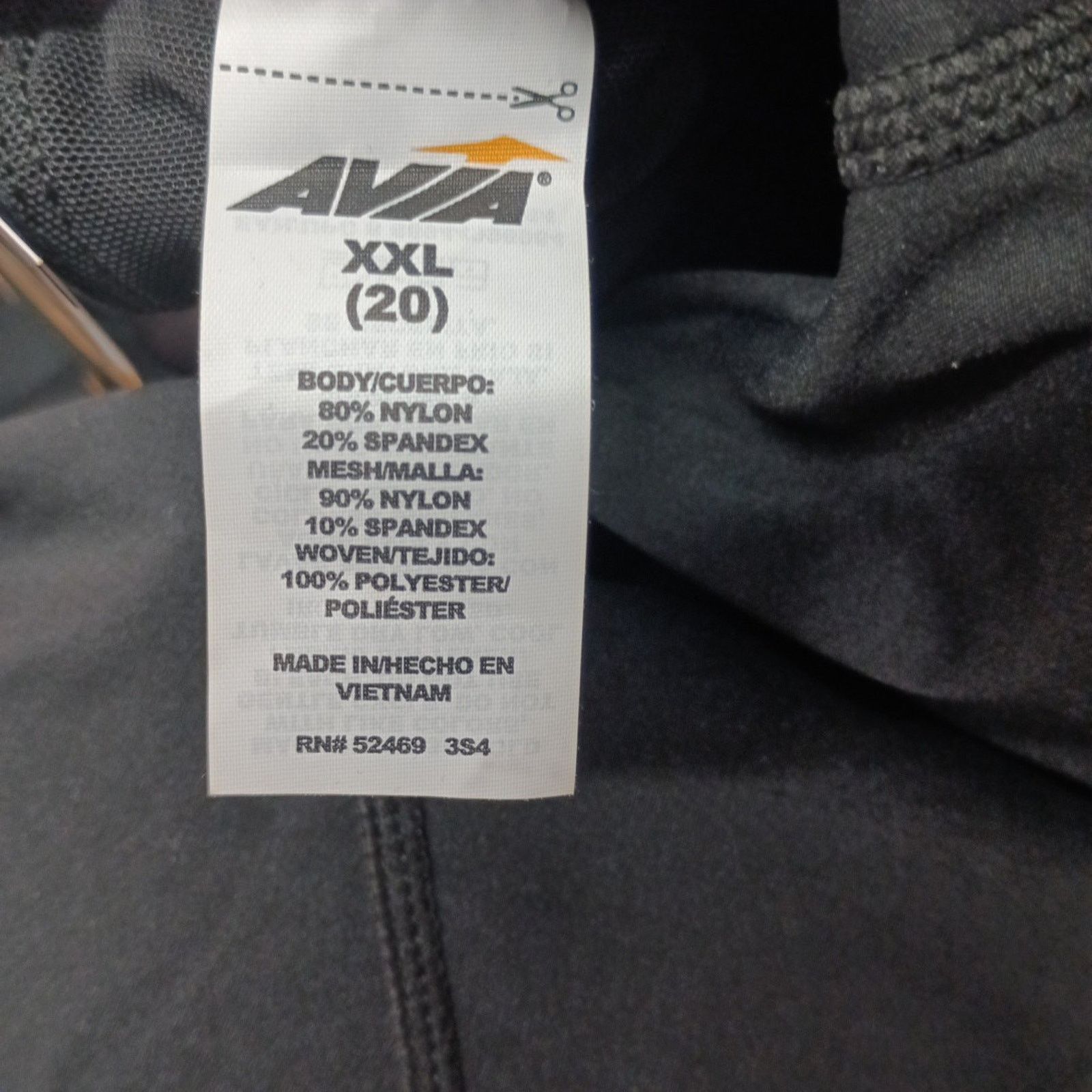 Avia Avia Women’s Bodysuit Romper Built In Bra XXL (20) Black Size 42" / US 20 - 8 Thumbnail