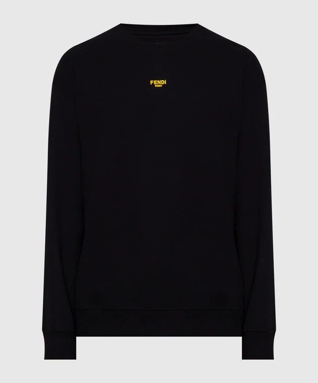 image of Fendi O1Loc1C0124 Sweatshirt In Black, Men's (Size Small)