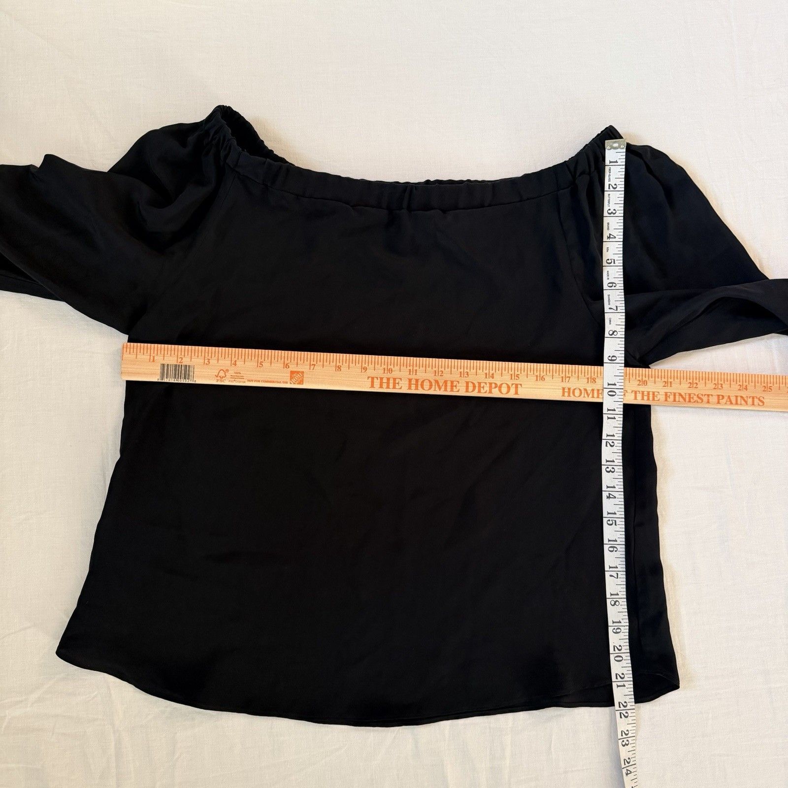 Other Anthropologie Guest Editor Silk Off Shoulder Blouse Black Size M / US 6-8 / IT 42-44 - 9 Thumbnail