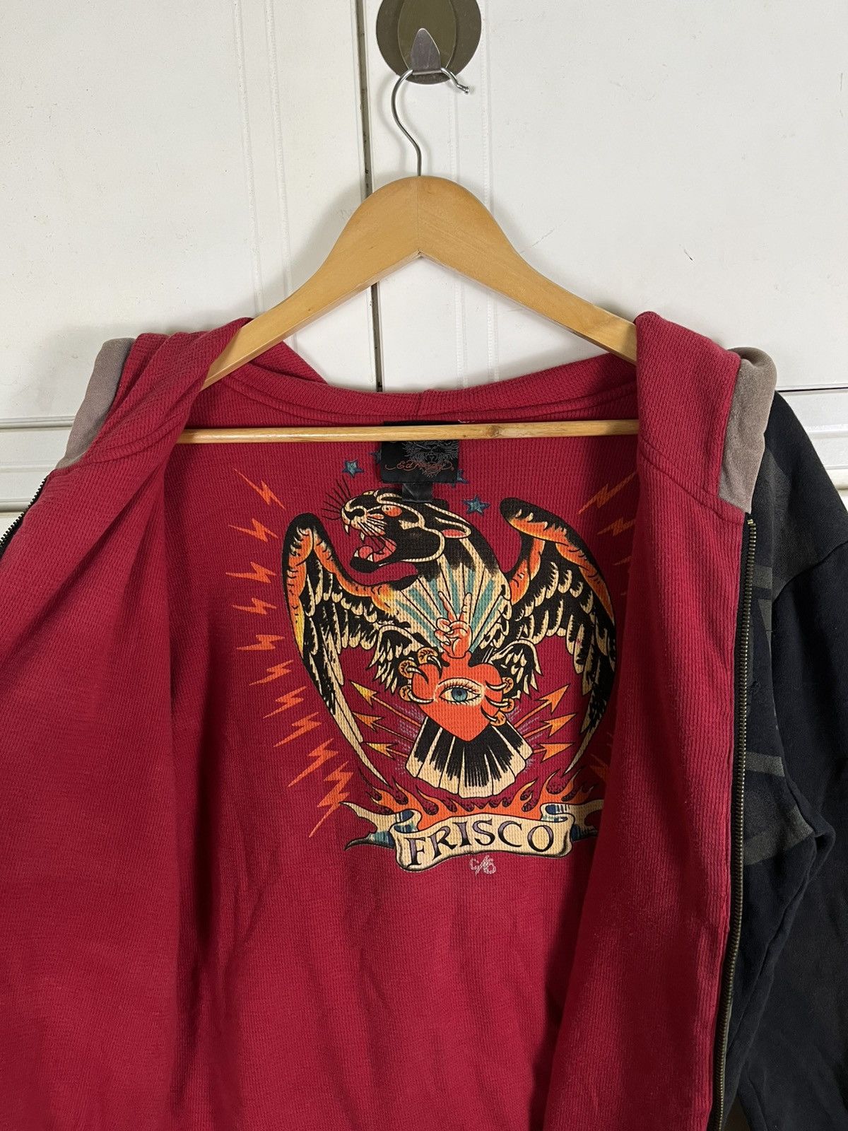Ed Hardy × Japanese Brand × Vintage Vintage Edhardy FullPrint Hoodies Size US S / EU 44-46 / 1 - 7 Thumbnail