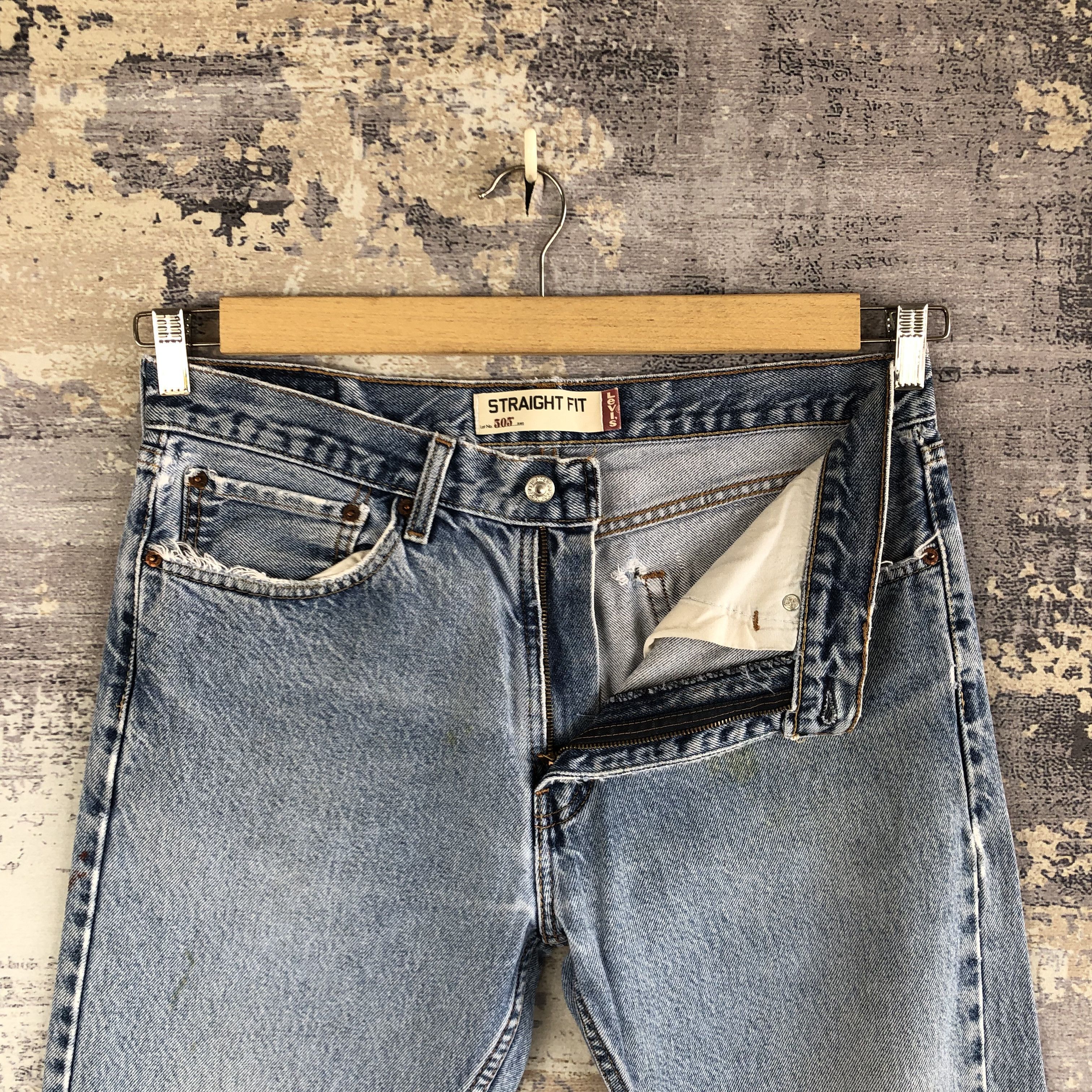 Levi's Vintage Y2K Levis 505 Stone Wash Jeans Levi's Faded Denim Size US 34 / EU 50 - 5 Thumbnail