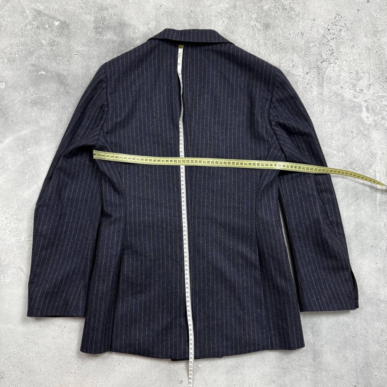 Suitsupply Suitsupply Double-Breasted Striped Wool Blazer Blue/ Brown Size 36R - 3 Thumbnail