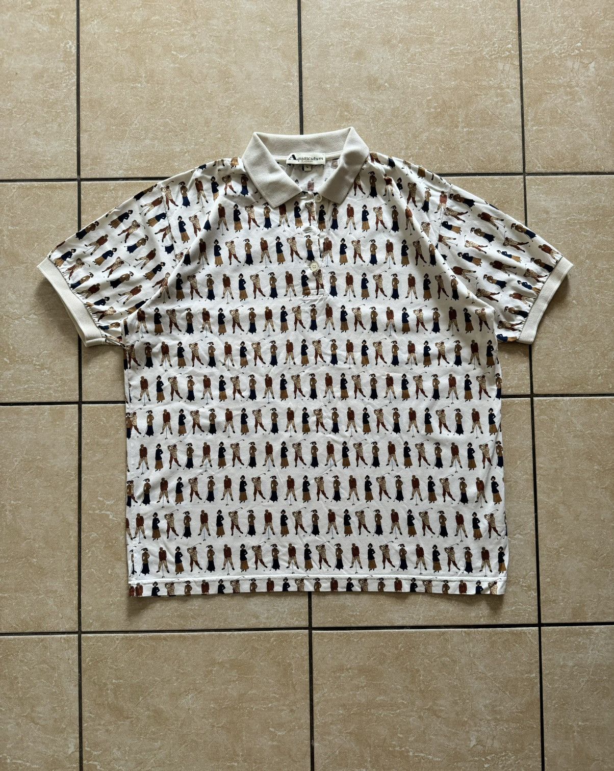 Vintage Aquascutum Golf players polo t-shirt