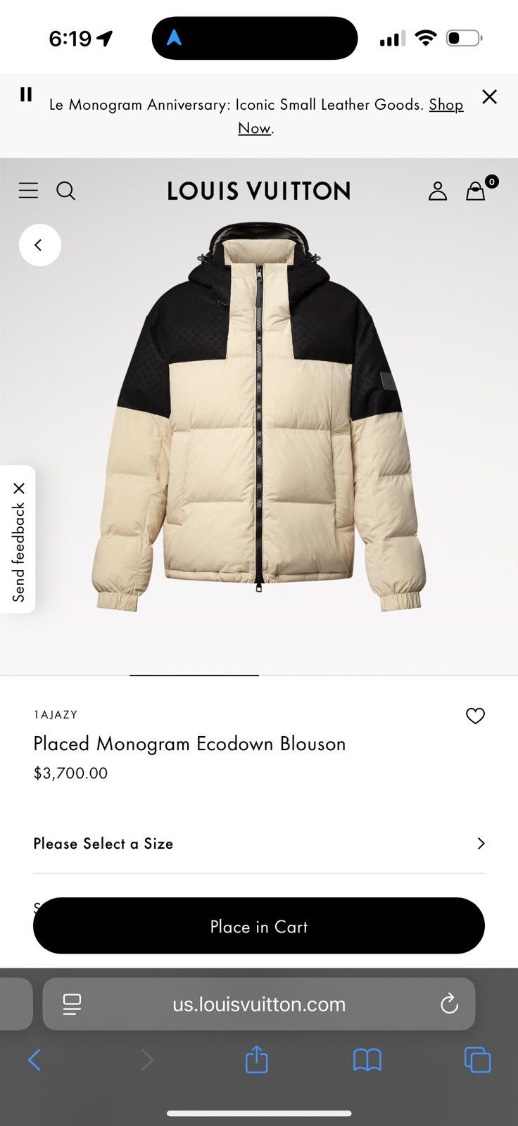 Louis Vuitton Placed Monogram Ecodown Blouson| LOUIS VUITTON COAT Size US XXL / EU 58 / 5 - 16 Thumbnail