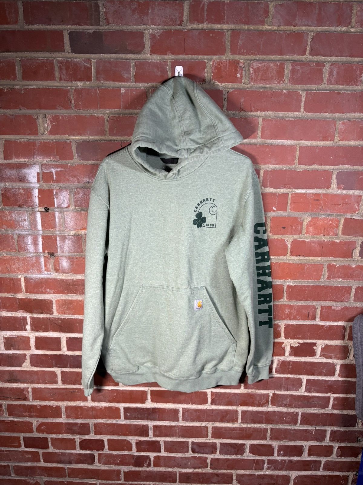 Carhartt Carhartt Hoodie Sweatshirt Pullover Loose Fit Shamrock Sz M Size US M / EU 48-50 / 2 - 1 Thumbnail