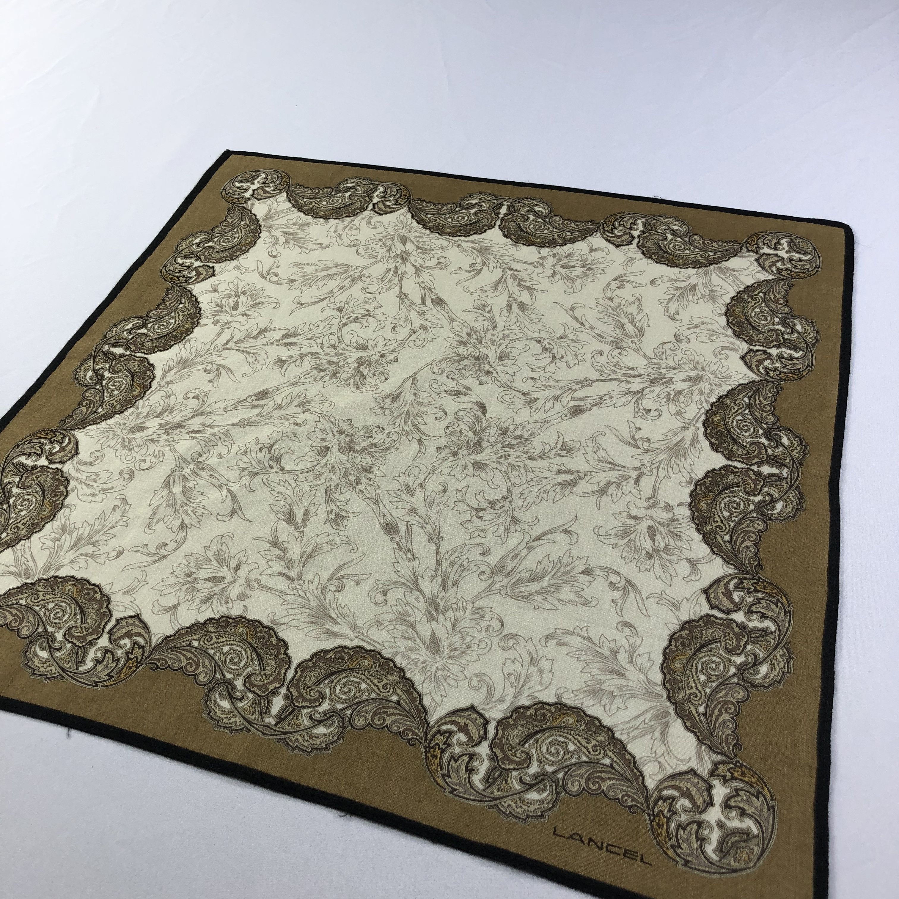Lancel × Vintage Lancel Luxury Handkerchief Neckerchief Bandana H2190 Size ONE SIZE - 3 Thumbnail