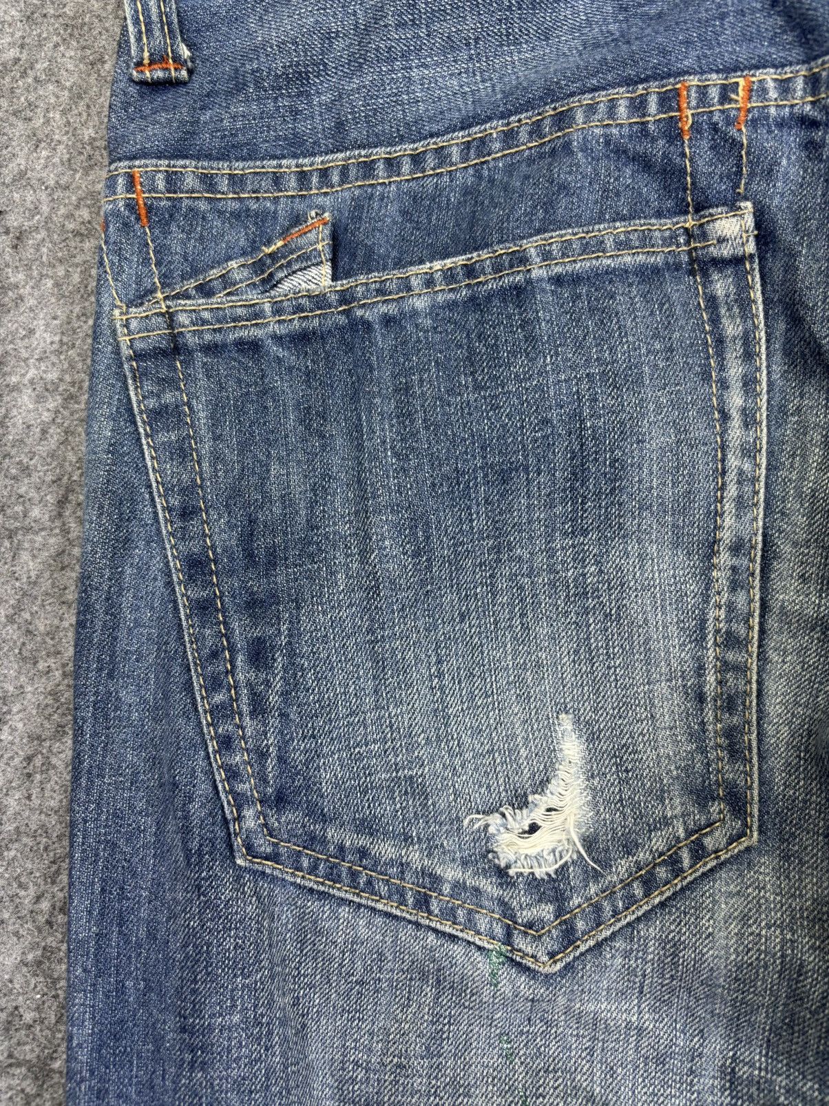Japanese Brand 💥Flare💥Wild Life Painter Distressed Denim K37 Size US 32 / EU 48 - 16 Thumbnail