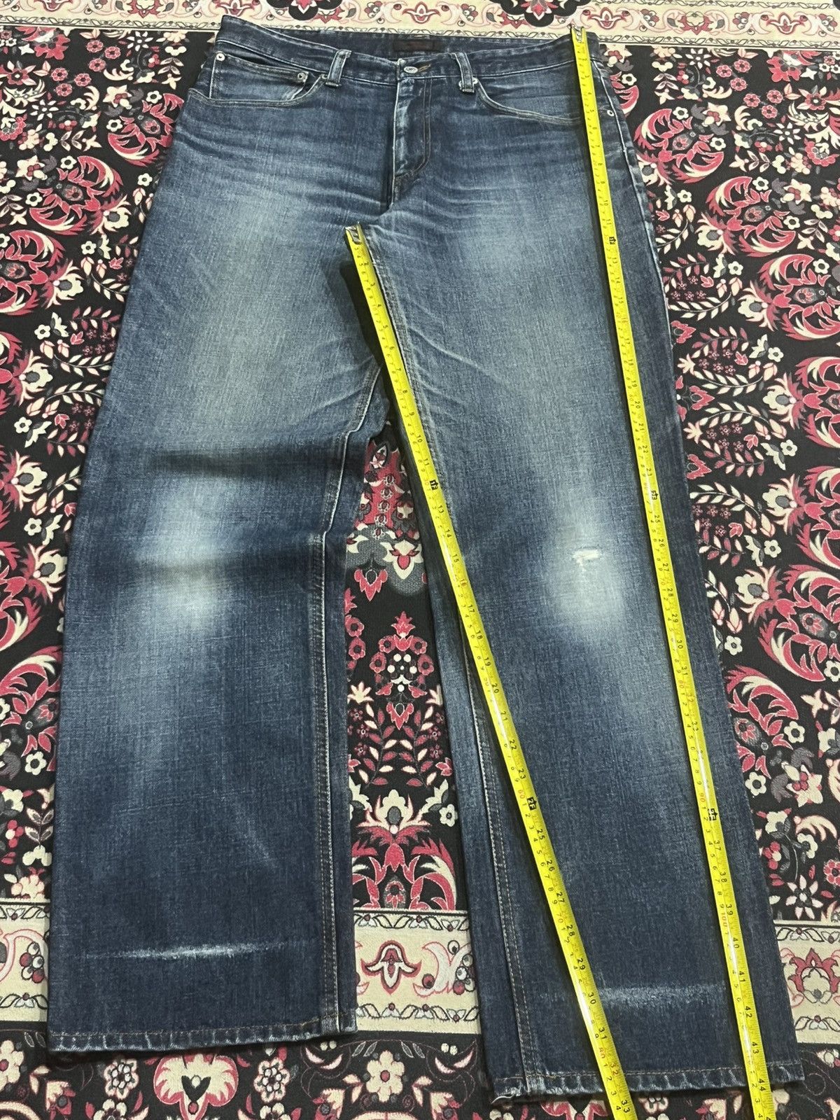 NEXT Vintage Next Standard Blue Faded Washed Loose Fit Jeans Size US 32 / EU 48 - 11 Thumbnail