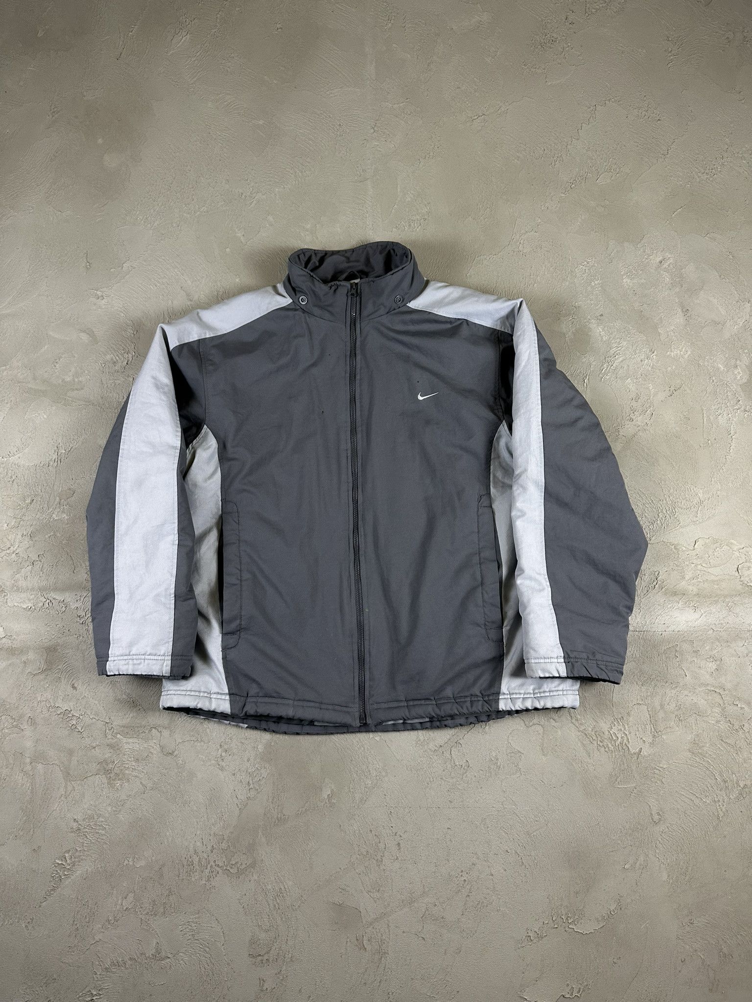 Nike × Vintage Vintage Y2k Nike Big Swoosh Logo Nylon Tracksuit Jacket Size US XL / EU 56 / 4 - 2 Thumbnail