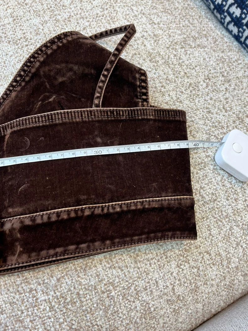 Loewe LOEWE Brown velvet suspenders vest top Size XS / US 0-2 / IT 36-38 - 3 Thumbnail