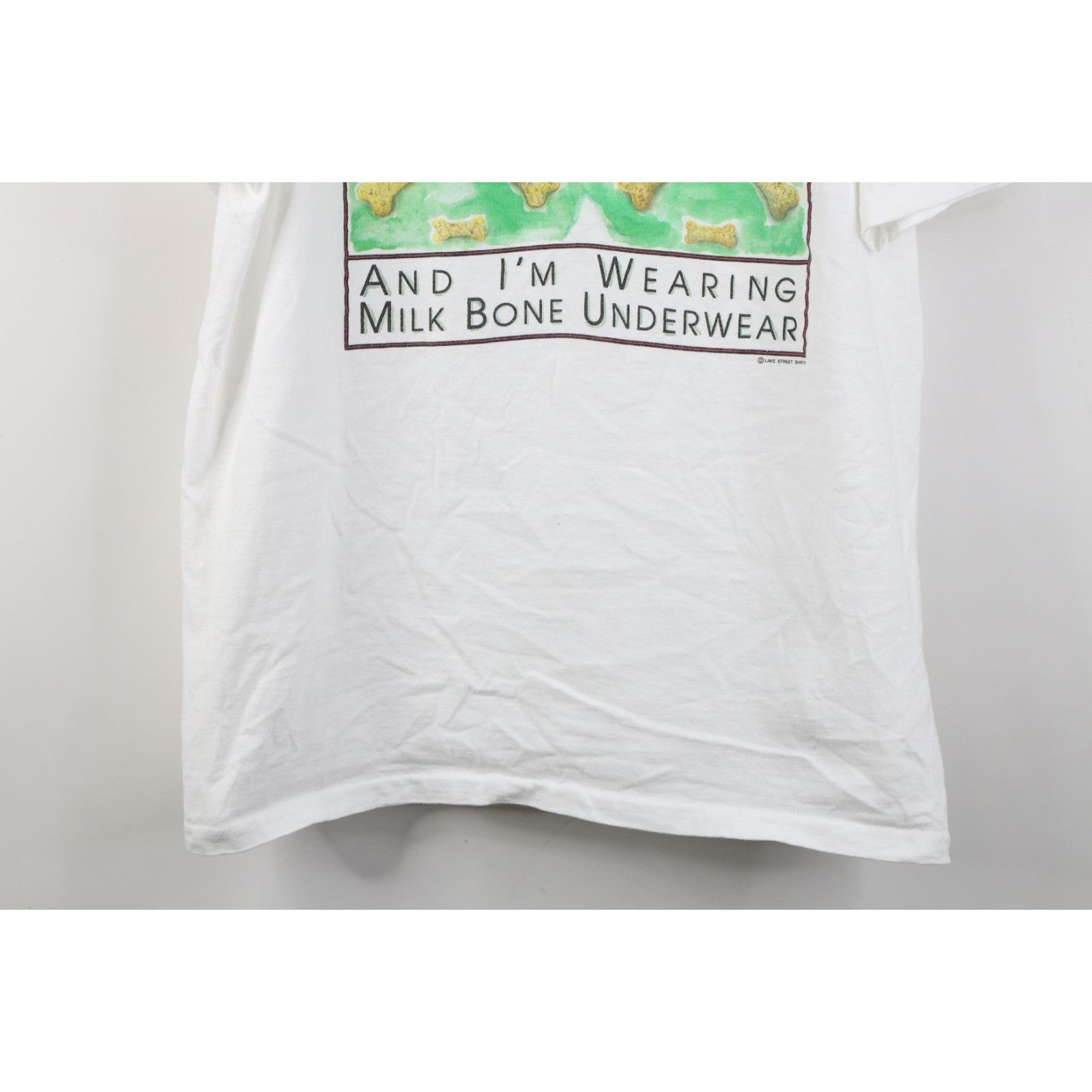 Vintage Vintage 90s Its A Dog Eat Dog World Milk Bone T-Shirt Size US XL / EU 56 / 4 - 3 Thumbnail