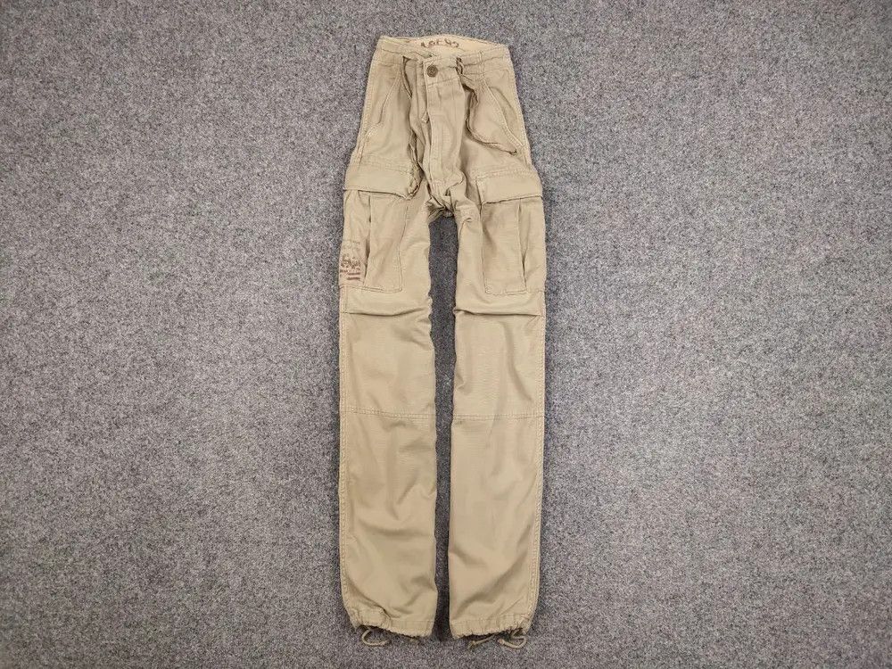 Japanese Brand Vintage 90's Japanese Baggy cargo Beige cotton Pants Hype Size US 34 / EU 50 - 1 Thumbnail