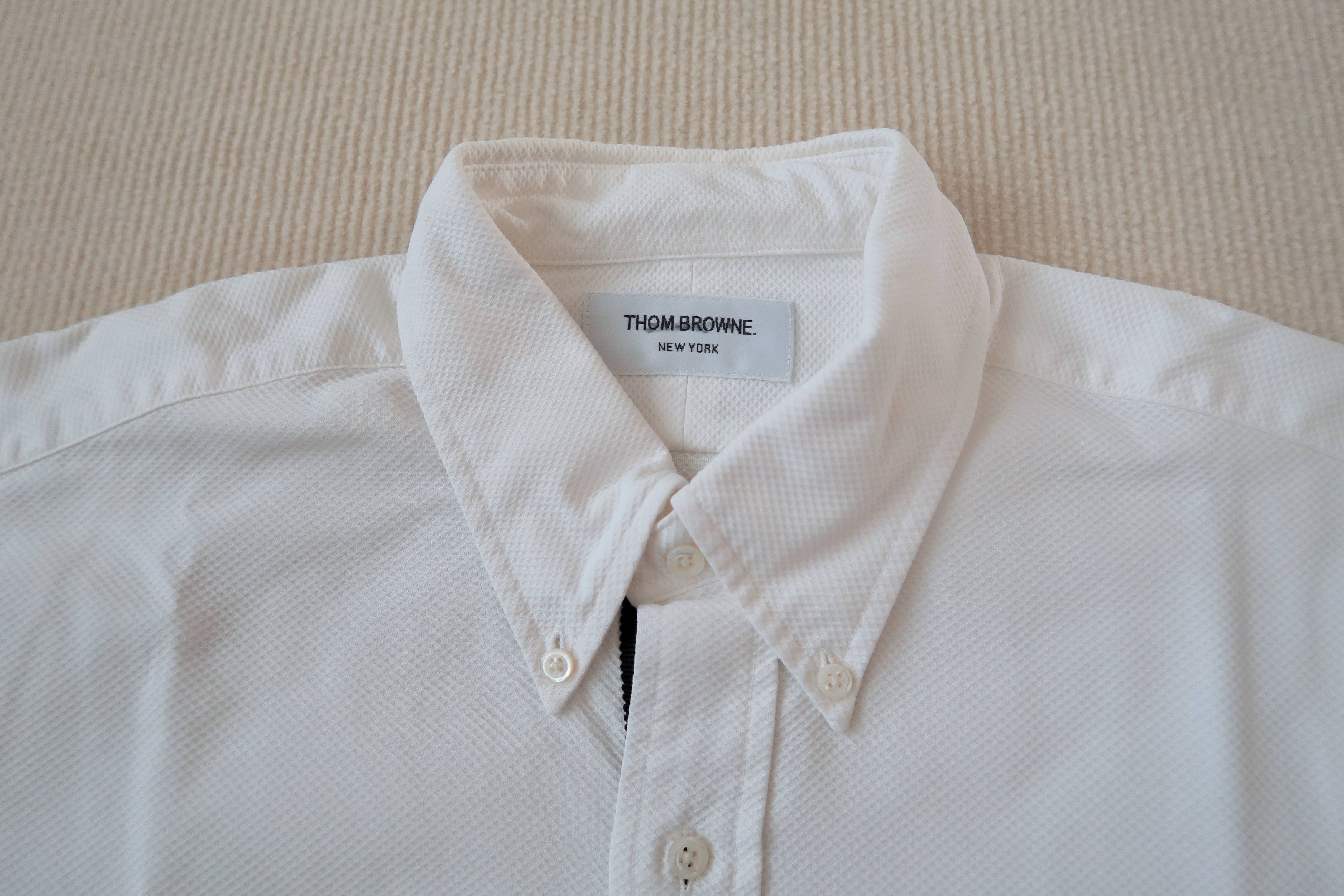 Thom Browne Thom Brown Textured Fabric Shirt Size US XL / EU 56 / 4 - 7 Thumbnail