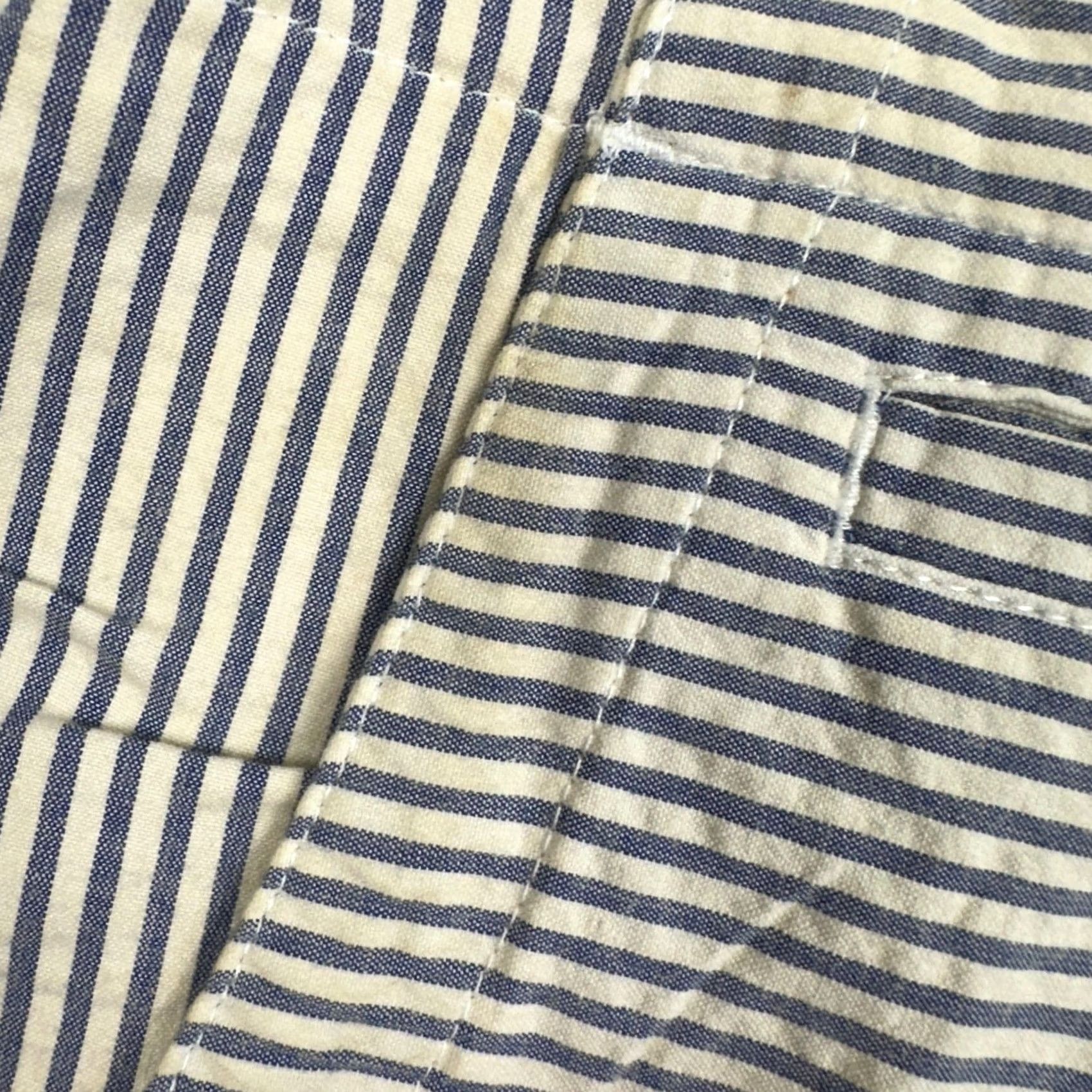 Vintage B. Draddy Shorts Blue White Striped Flat Front 38 Regular Cotton Spandex Beach Summer Casual Mens Size US 38 / EU 54 - 6 Thumbnail