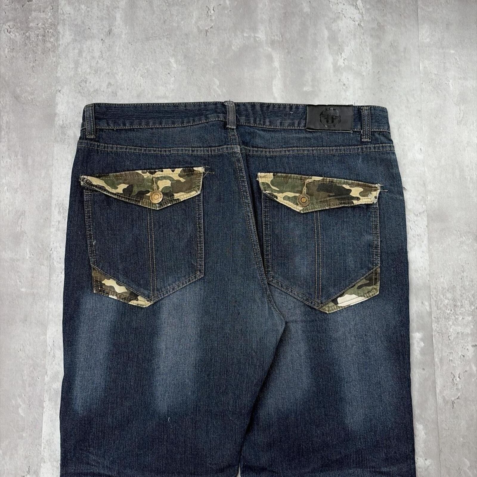 Other Y2K Dark Wash Fiend Grunge Camo Baggy Skater Denim Jeans Size US 40 / EU 56 - 3 Thumbnail