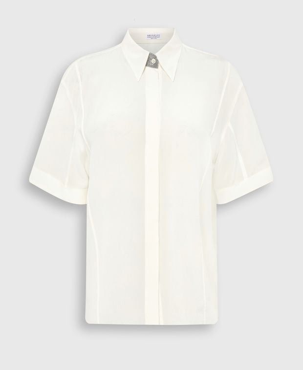 Brunello Cucinelli Silk shirt blouse Size S / US 4 / IT 40 - 1 Thumbnail