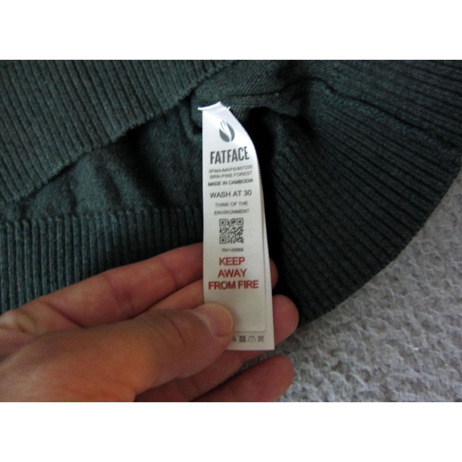 FatFace Fat Face Sweater Mens Medium Green Cashmere Cotton Knit Casual Adult 80s Size US M / EU 48-50 / 2 - 5 Thumbnail