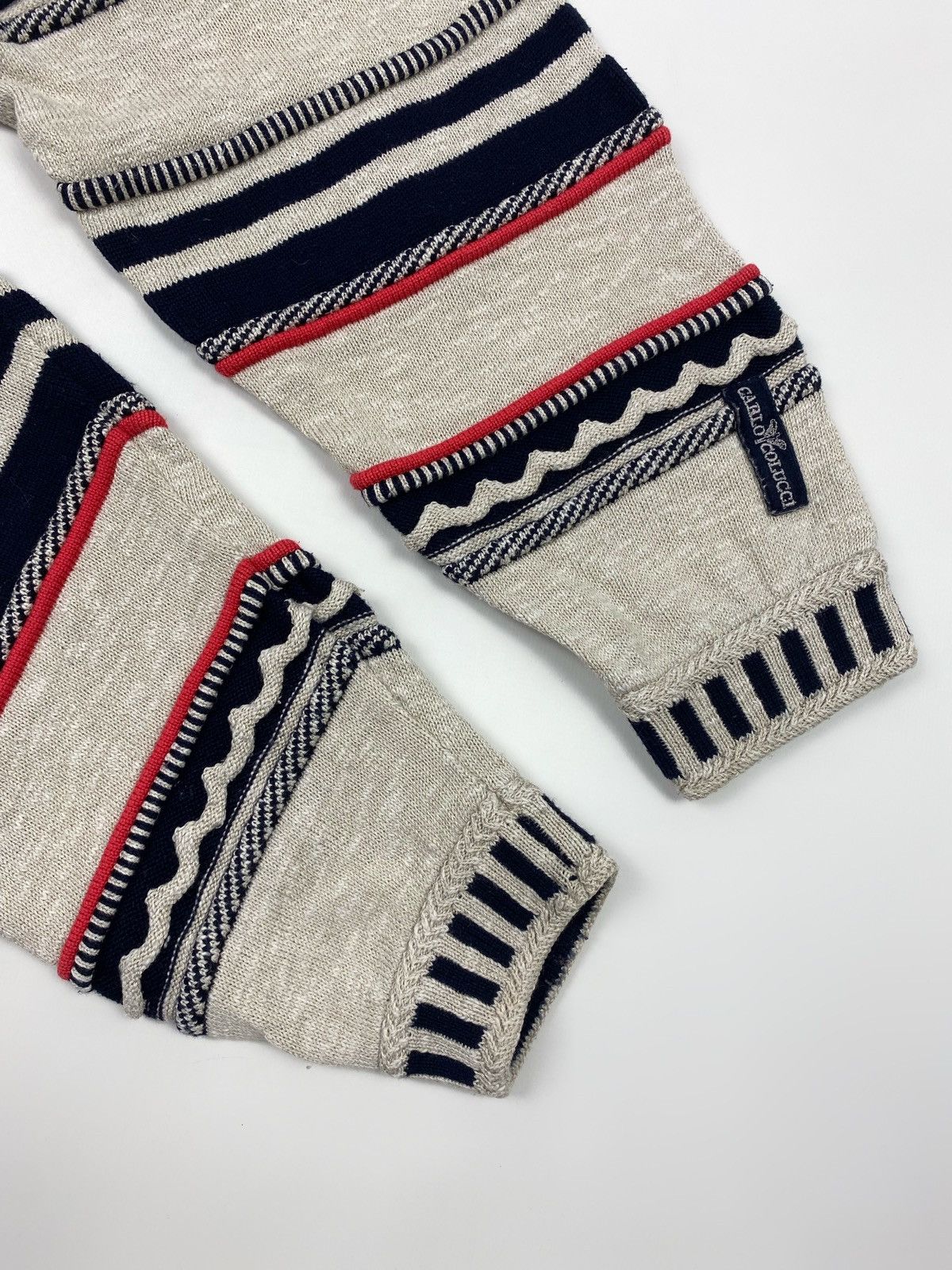 Carlo Colucci 1990’s Vintage Carlo Colucci Coloured 3D Cable Knit Sweater Size US XL / EU 56 / 4 - 5 Thumbnail
