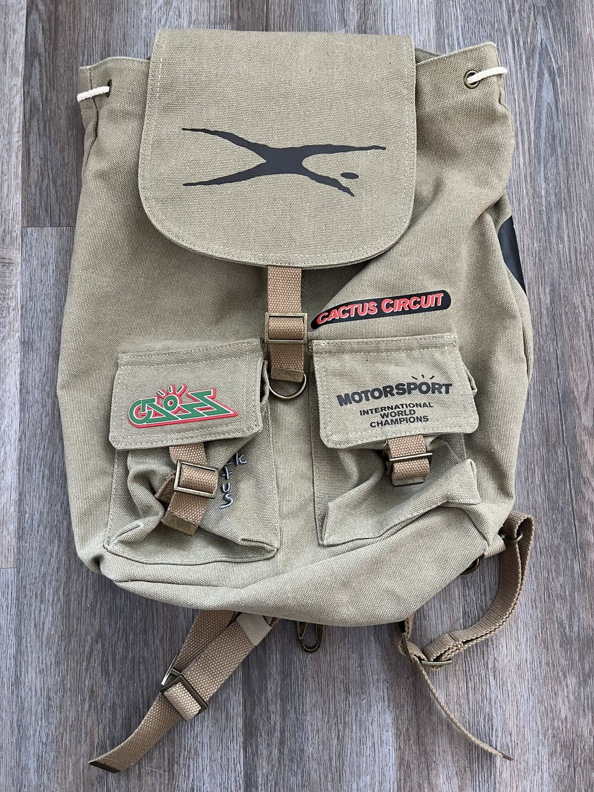 Travis Scott Travis Scott Cactus Jack Canvas Backpack Olive SS21 Size ONE SIZE - 1 Thumbnail