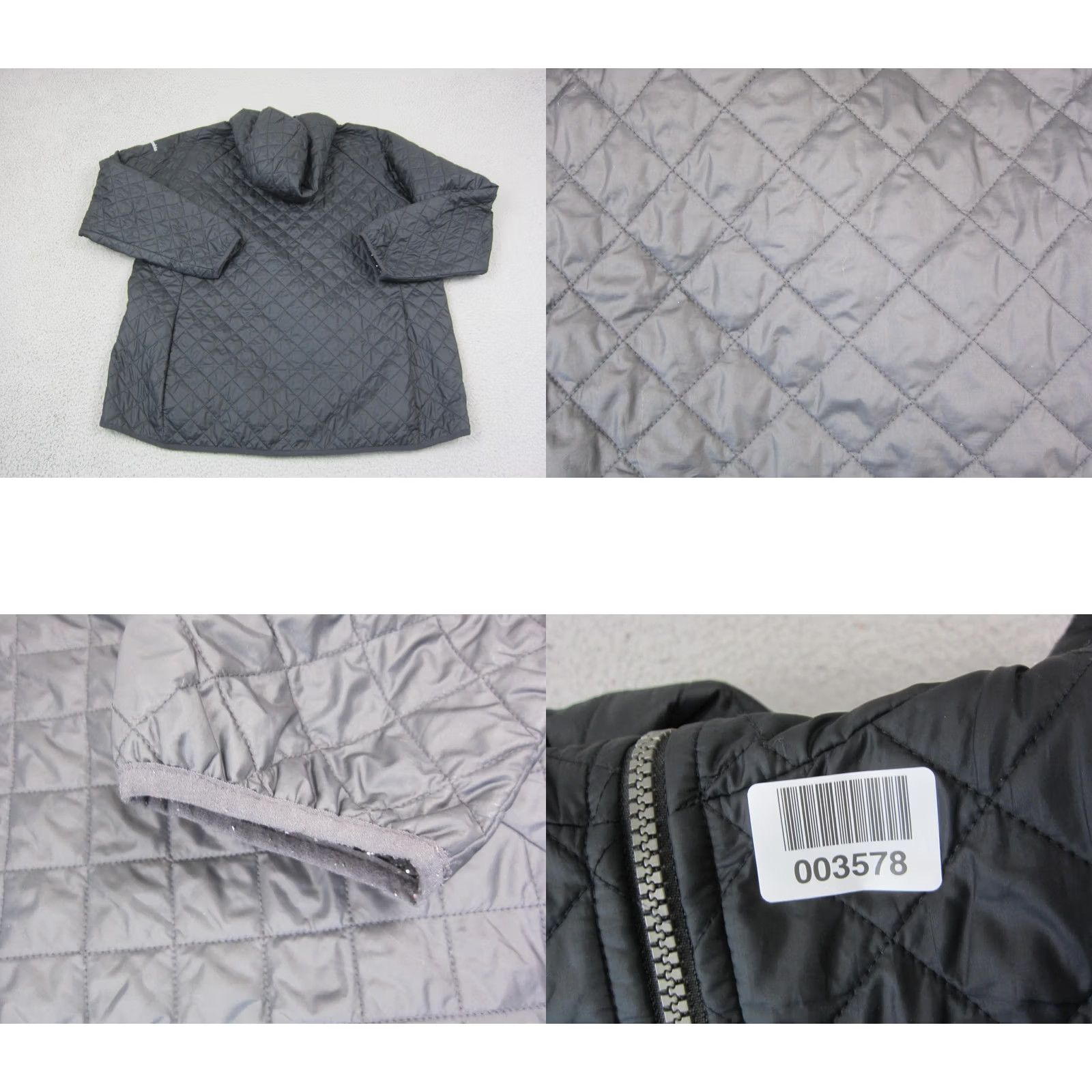 Vintage Columbia Jacket Women 2X Black Full Zip Omni-Heat Quilted Hooded Casual Hiking Jacket Size XXL / US 16-18 / IT 52-54 - 9 Thumbnail
