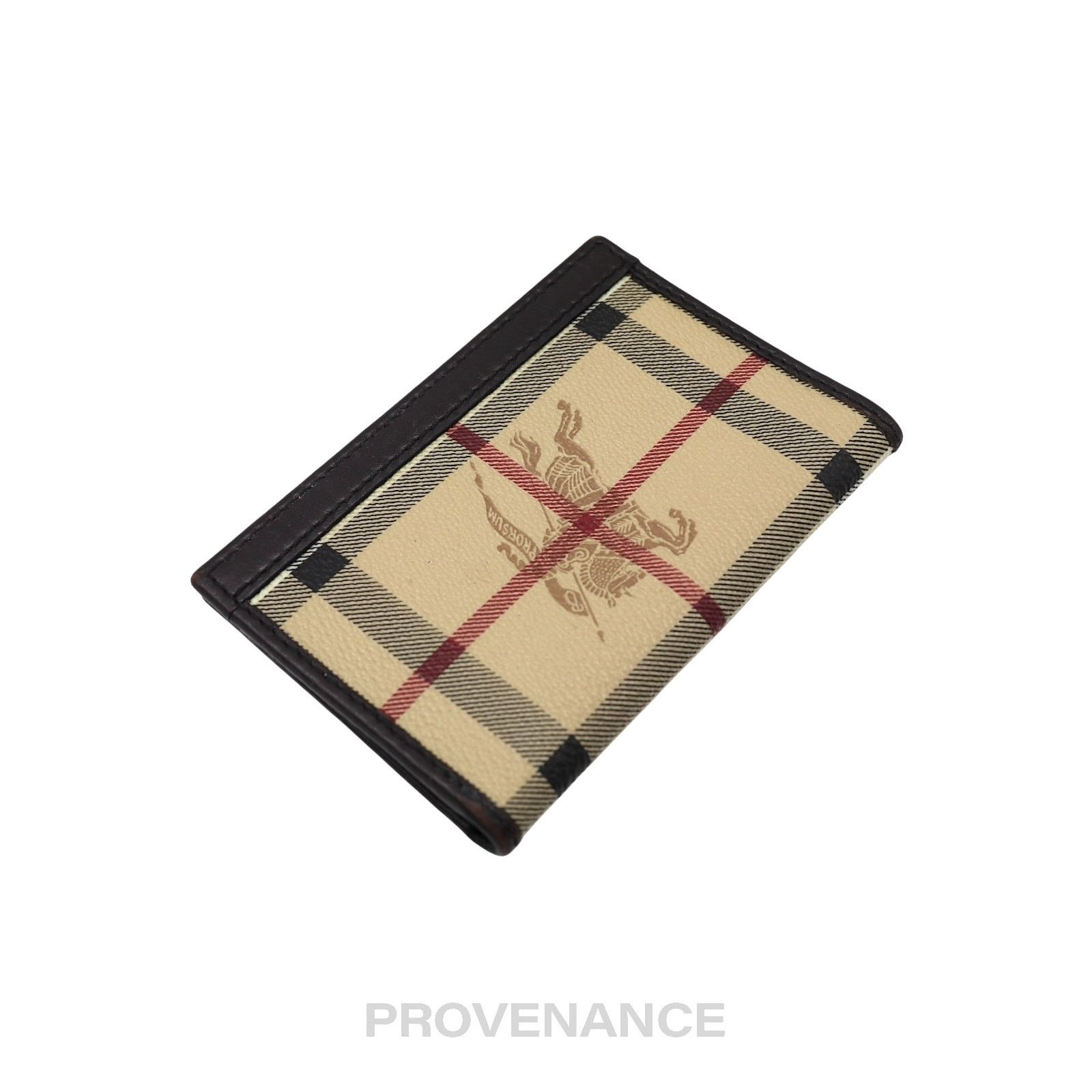 Burberry 🔴 Burberry Pocket Organizer Wallet - Haymarket Check Brown Size ONE SIZE - 4 Thumbnail
