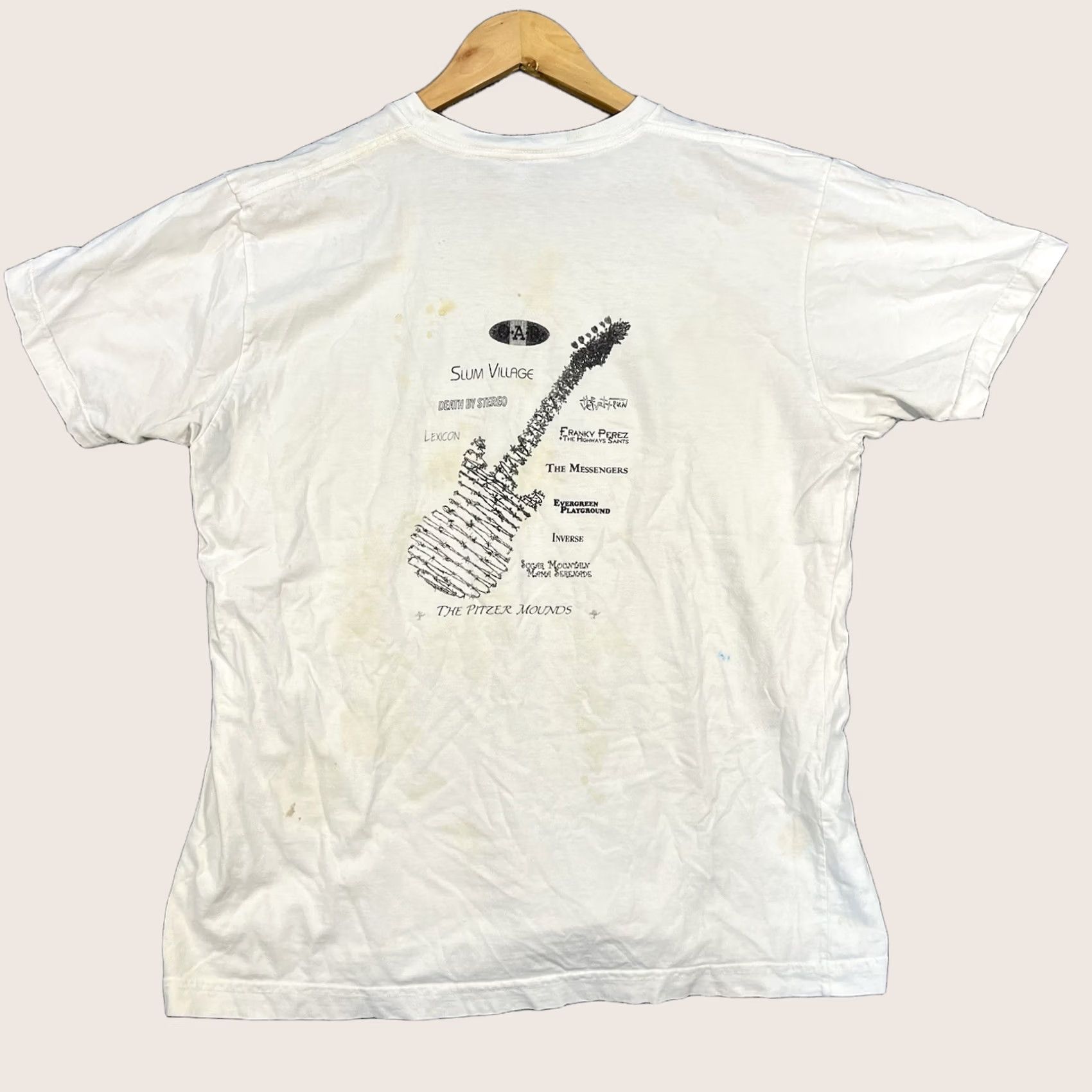 Vintage VINTAGE Slum Village Concert T-Shirt Large White Death By Stereo Tour Mens Size US L / EU 52-54 / 3 - 1 Thumbnail