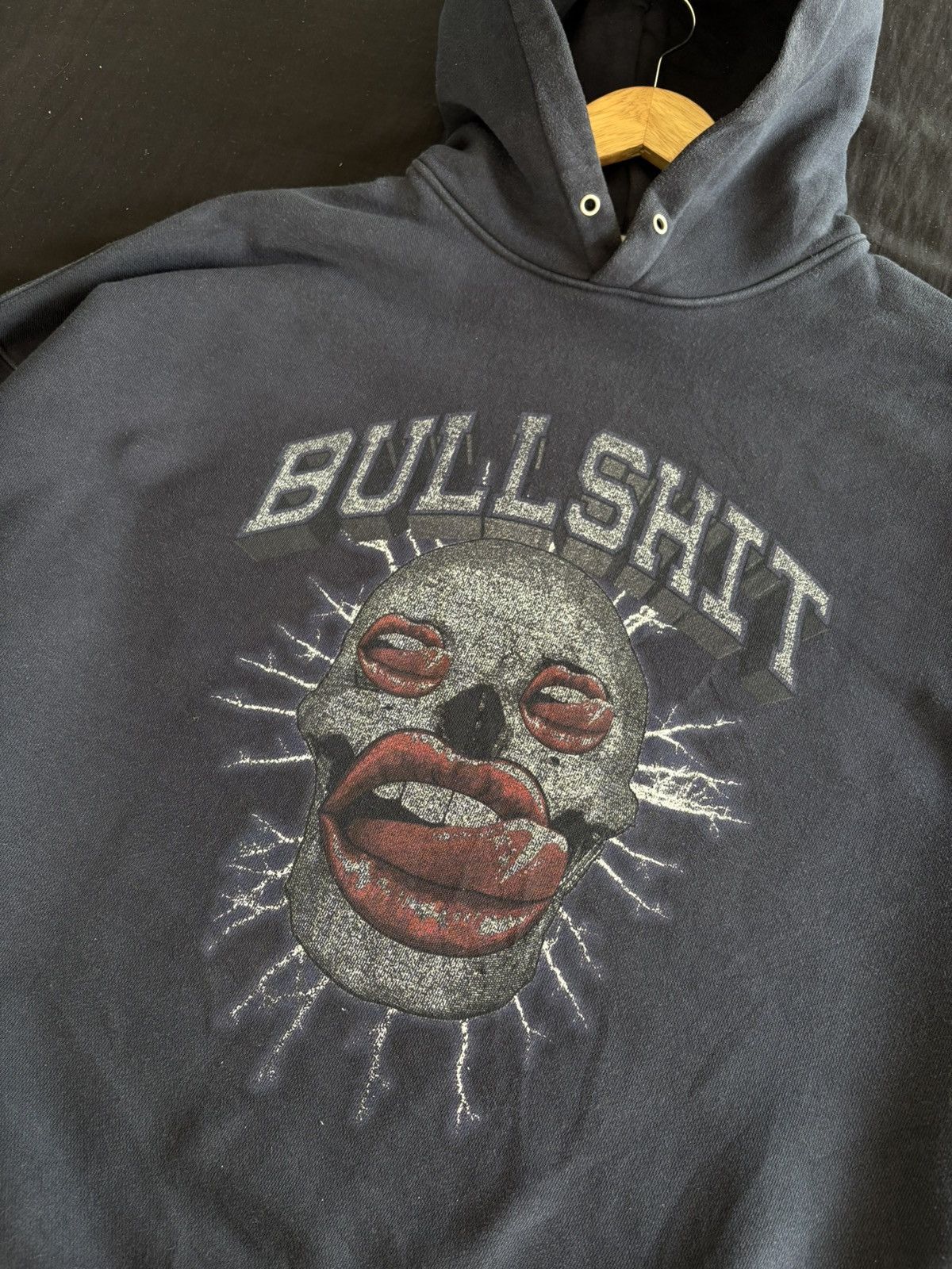Japanese Brand Vintage Bullshit Skull By Pure Too Baggy Hoodie Sweatshirt Size US XL / EU 56 / 4 - 1 Thumbnail