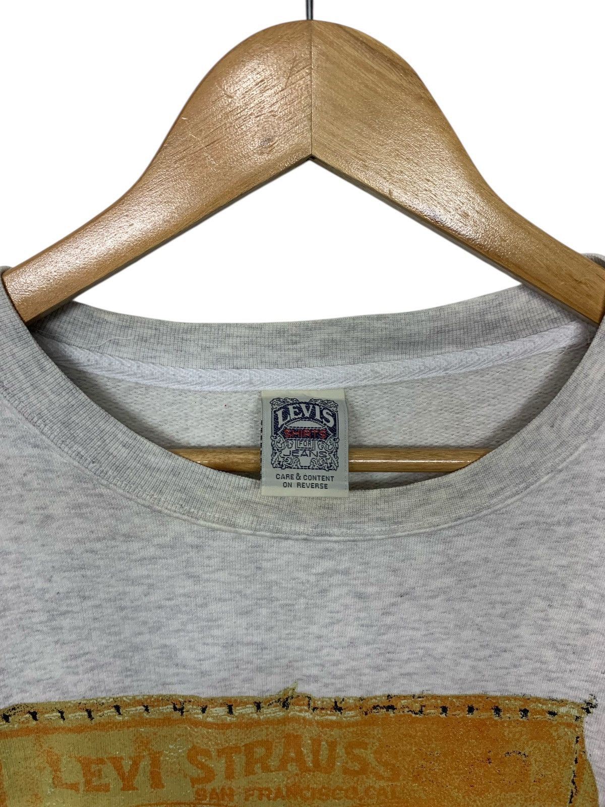 Levi's × Vintage Vintage Levis 501 Big Logo Sweatshirt Made In Usa Size US L / EU 52-54 / 3 - 6 Thumbnail