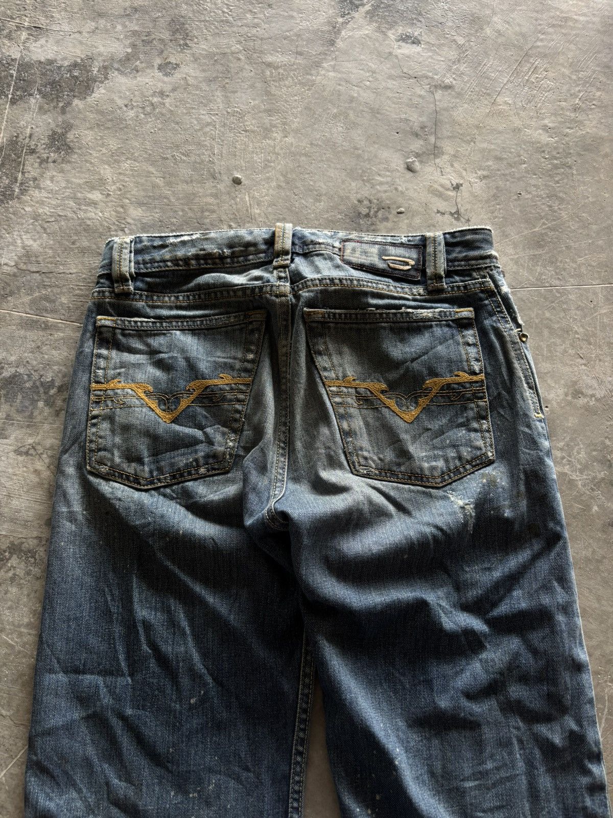Diesel DIESEL distressed jeans rusty wash splatter punk grunge goth Size US 29 - 17 Thumbnail
