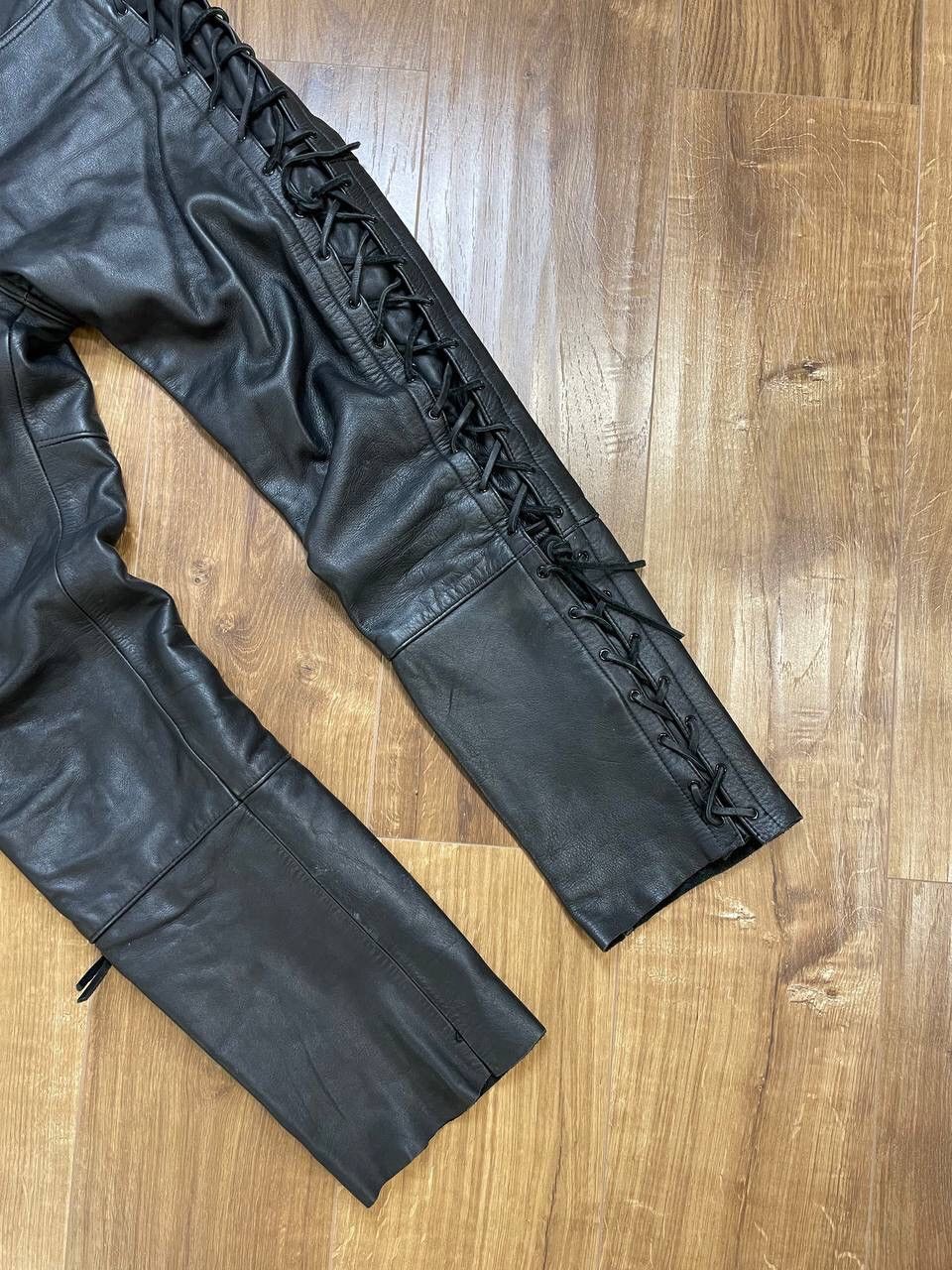 Japanese Brand × Vintage Vintage 90’s Y2K Style Casual Cowboy Genuine Leather Pants Size US 32 / EU 48 - 2 Thumbnail