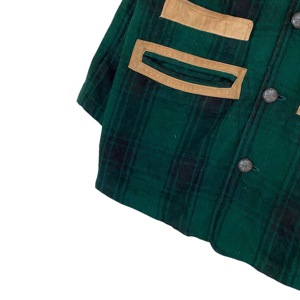 Vintage VINTAGE MACHOPE WOOL TARTAN LEATHER PART JACKET Size US M / EU 48-50 / 2 - 3 Thumbnail