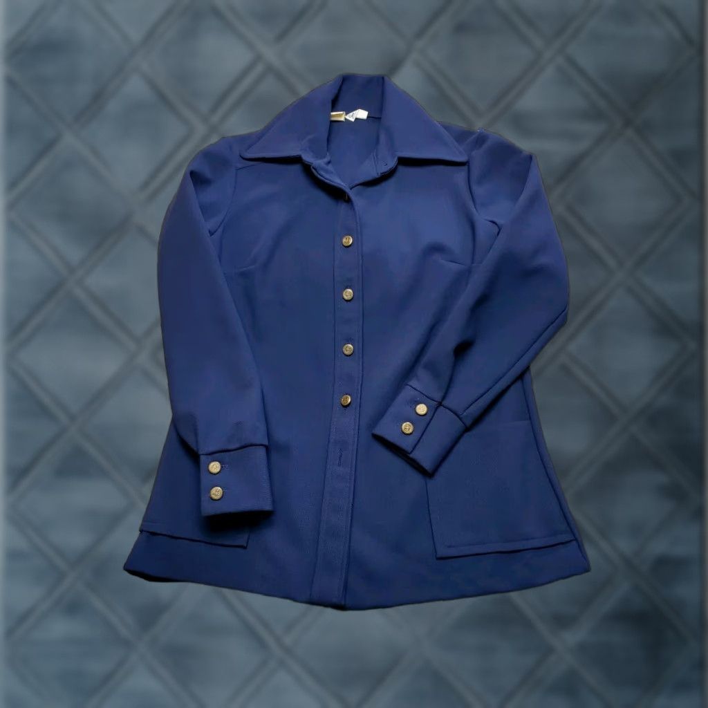 Sears VINTAGE Sears Jacket 14 Womens Blue Button Up Americana Retro 70s USA Size XL / US 12-14 / IT 48-50 - 1 Thumbnail